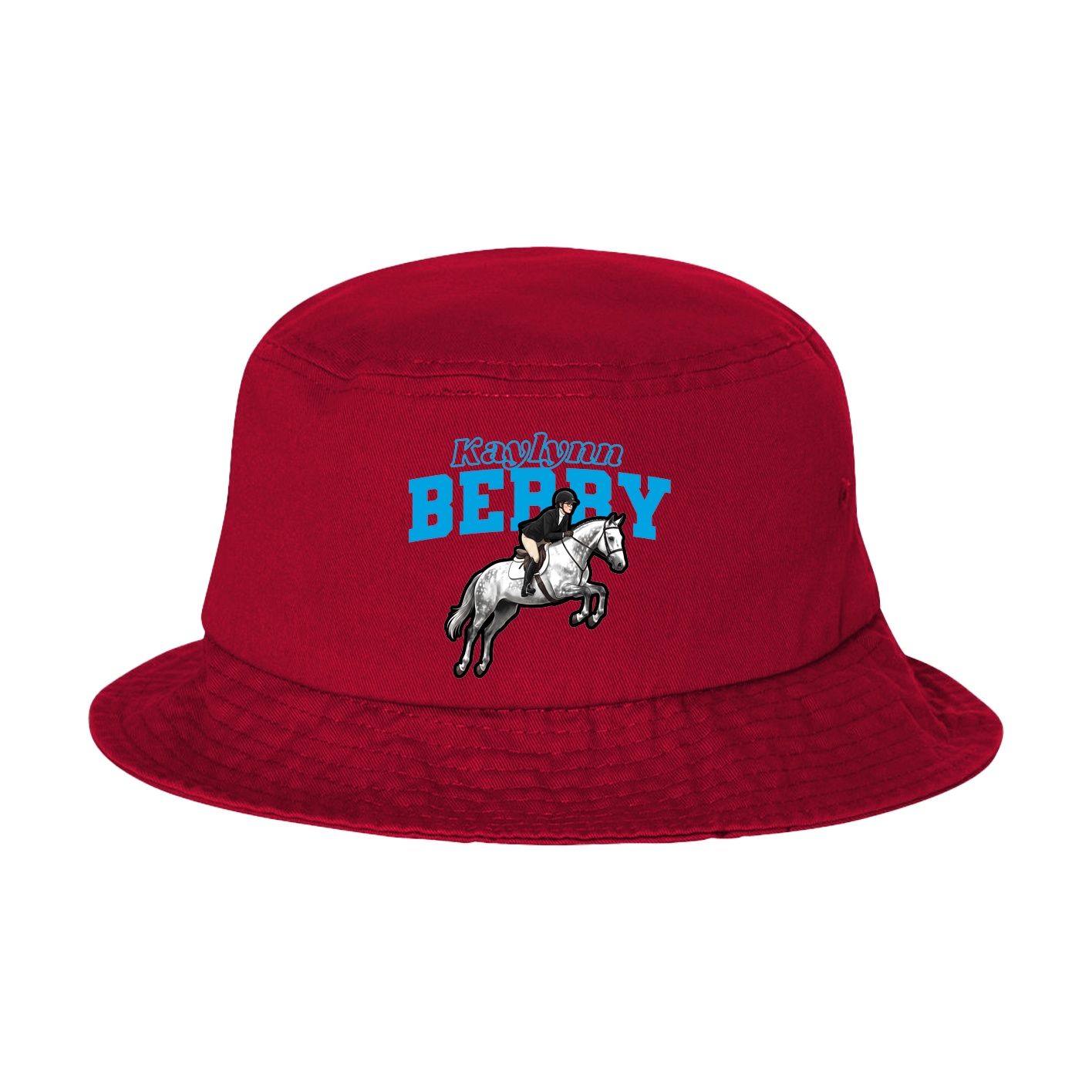 Bucket Cap — Name Arch in Red