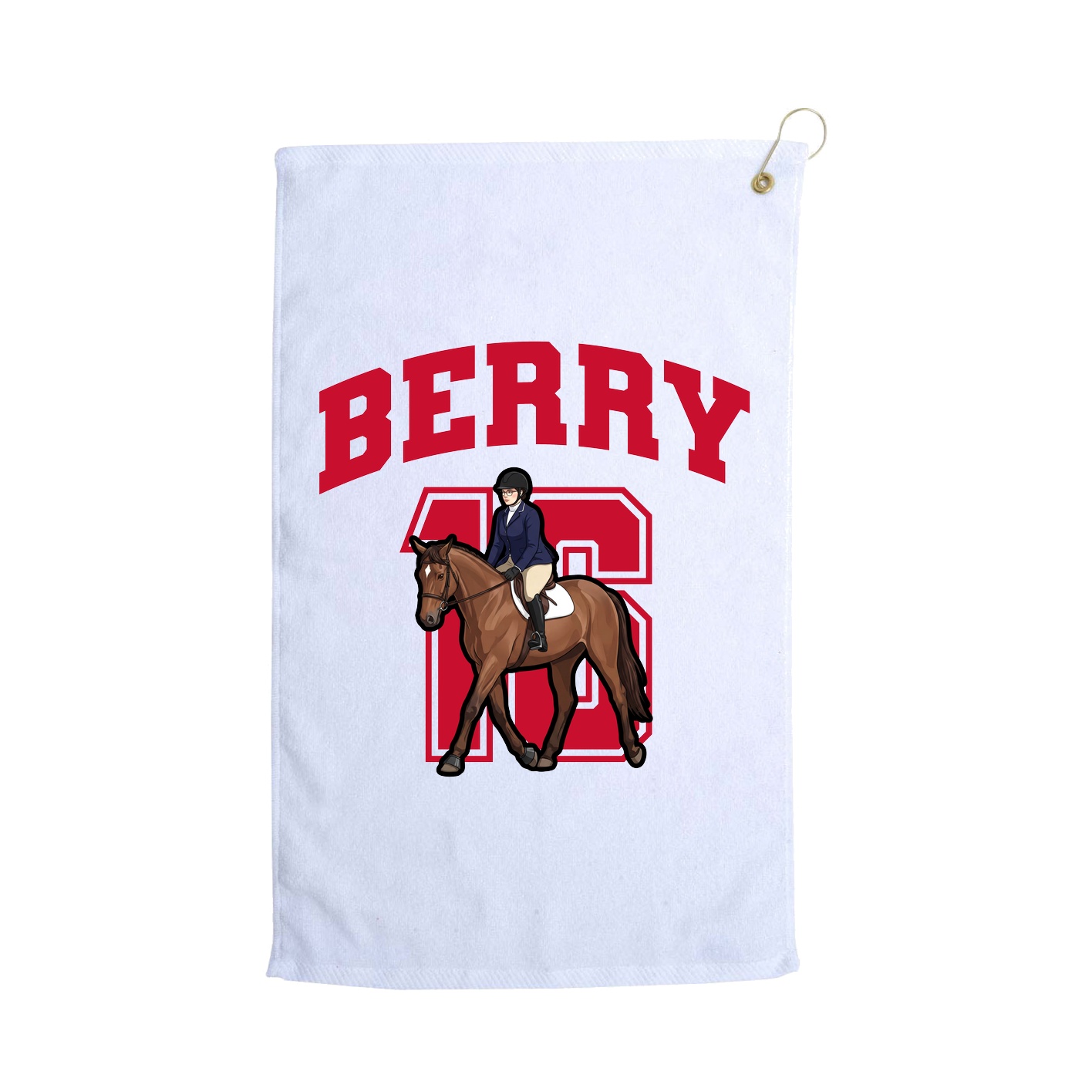 Golf Towel — Number in White