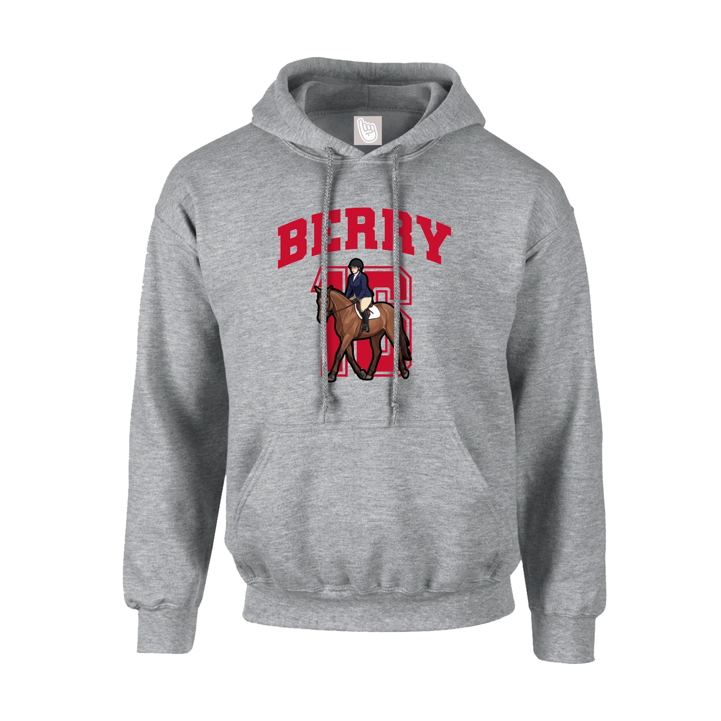 Hoodie — Number in Grey