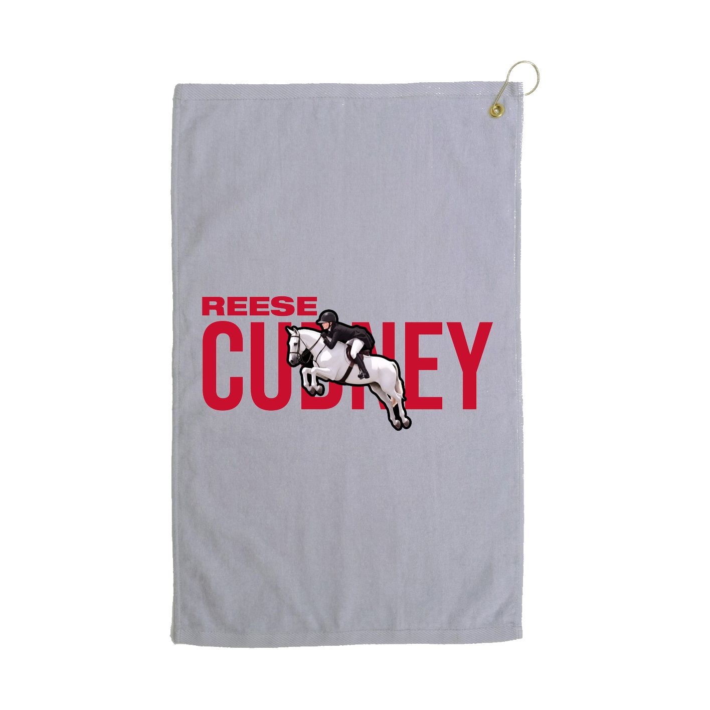 Golf Towel — Player Name in Grey