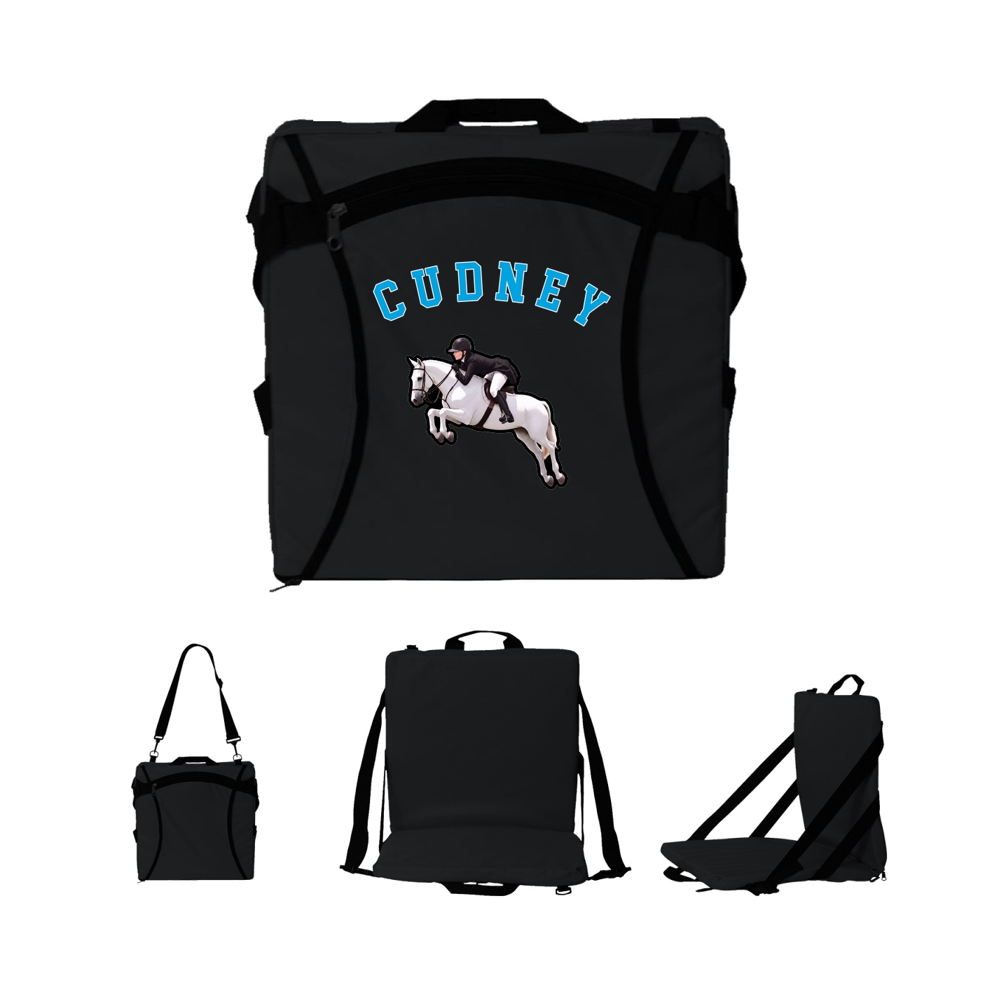 Folding Stadium Seat — Shirsey Arch in Black