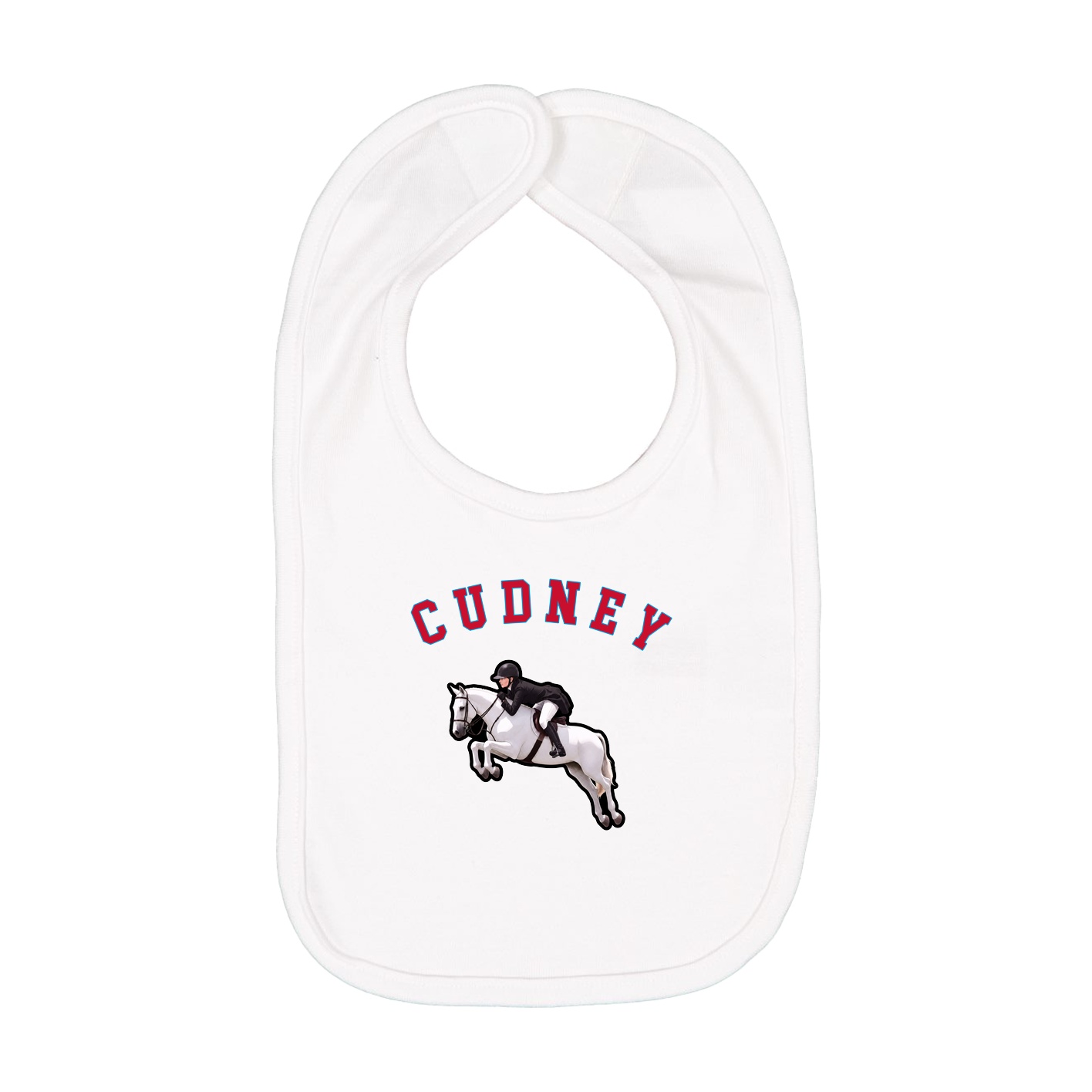 Infant Bib — Shirsey Arch in White