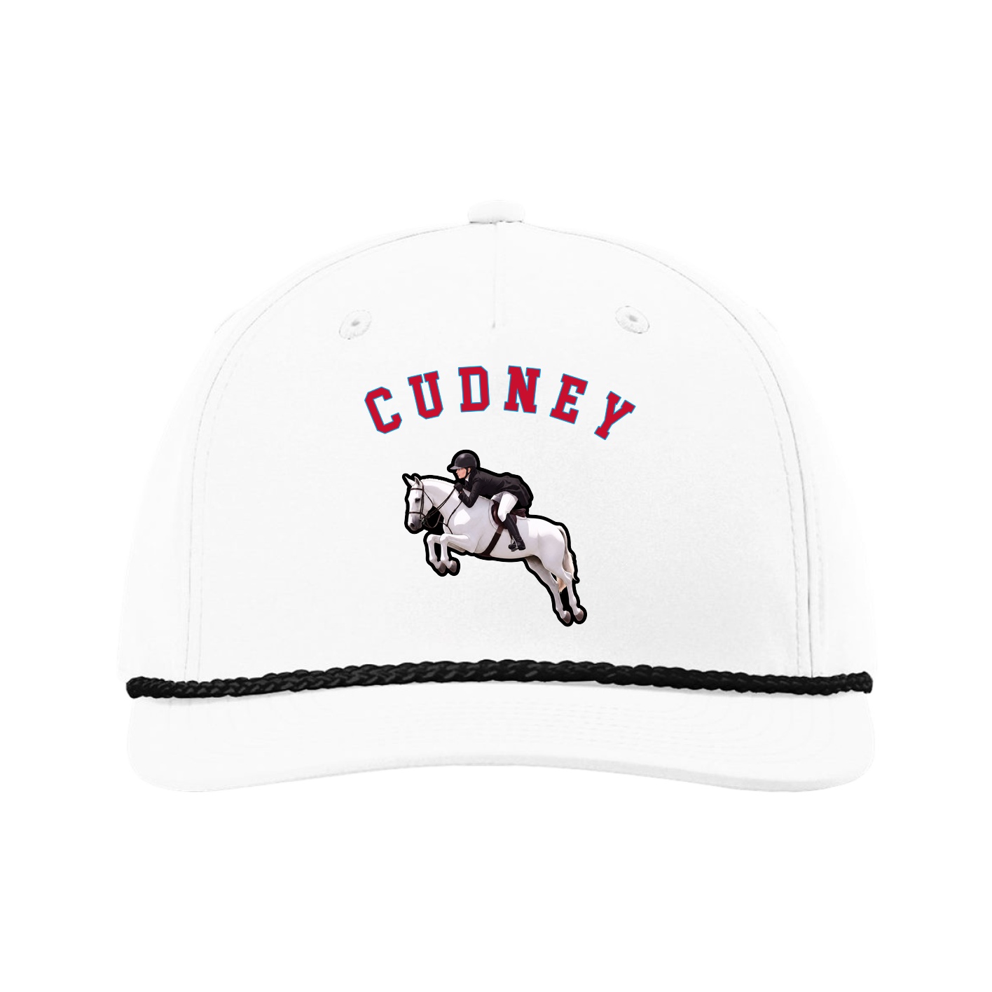 Five-Panel Classic Rope Cap — Shirsey Arch in White