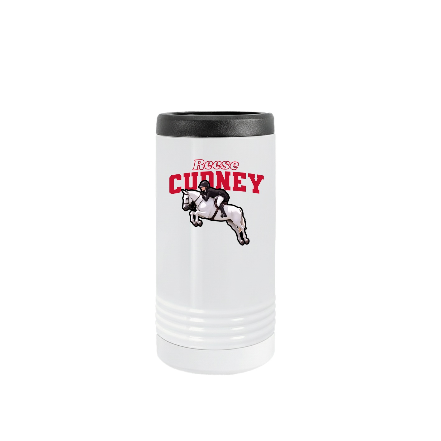 Slim Beverage Holder — Name Arch in White