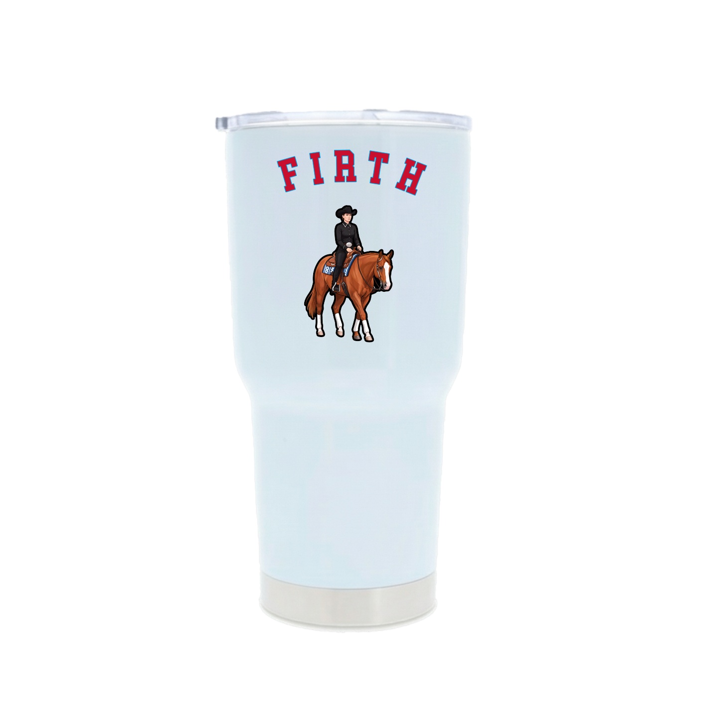 30oz Stainless Steel Tumbler — Shirsey Arch in White