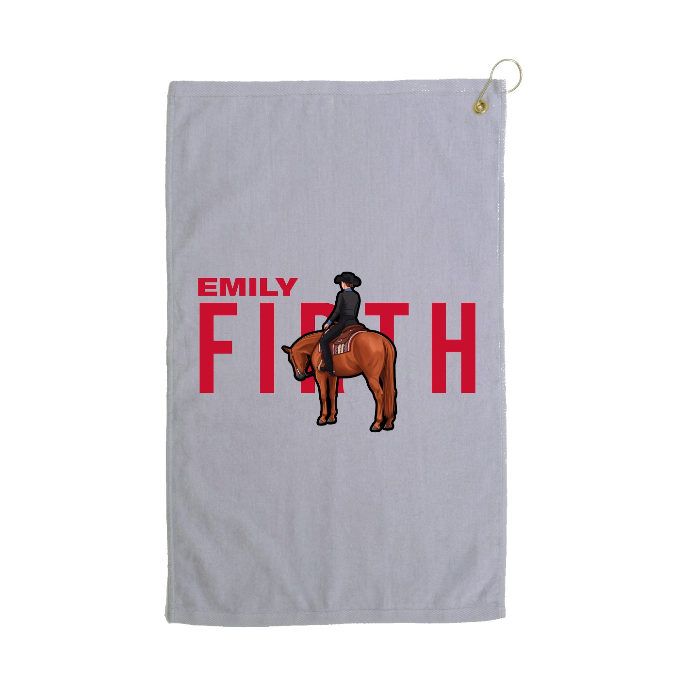 Golf Towel — Player Name in Grey