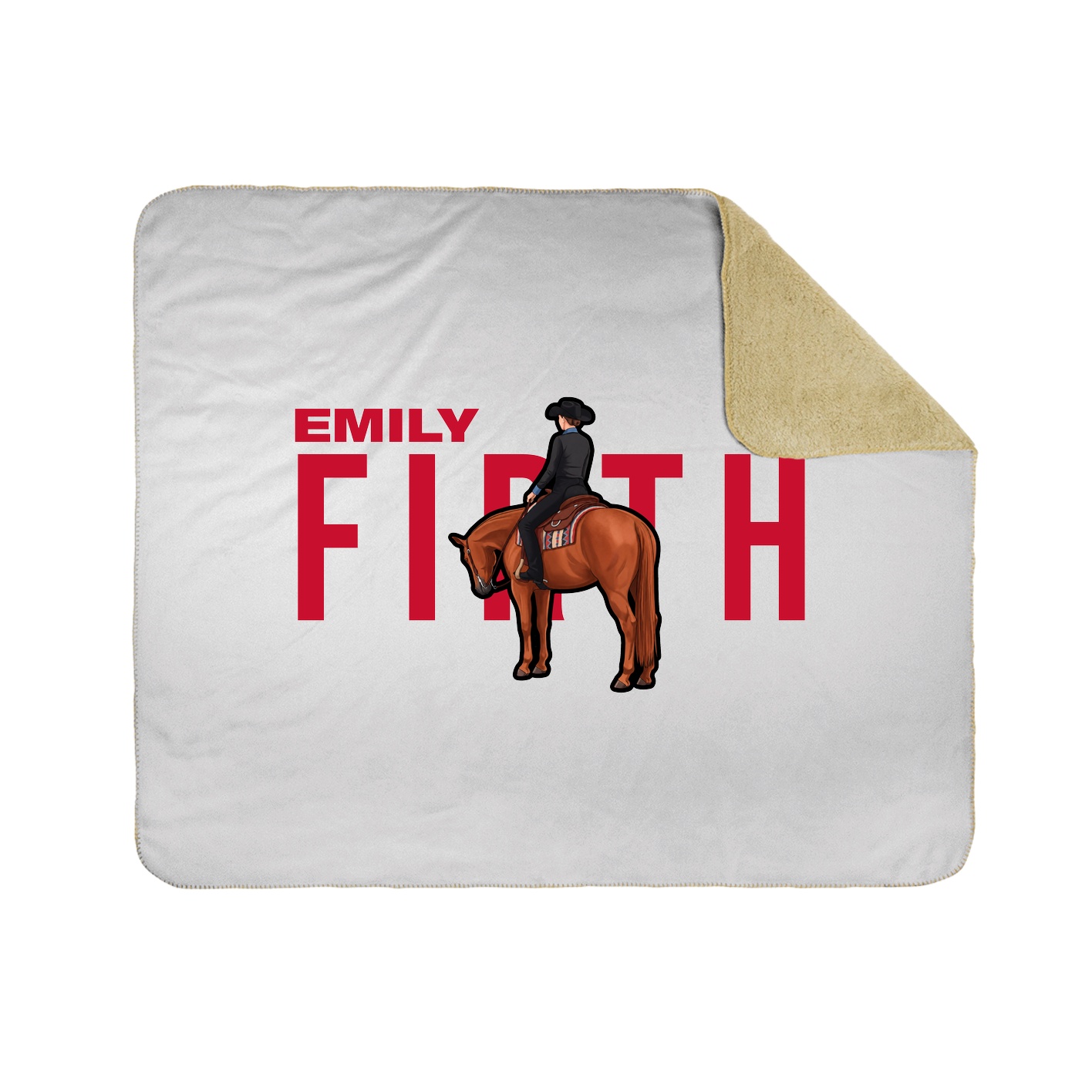 Throw Blanket — Player Name in White