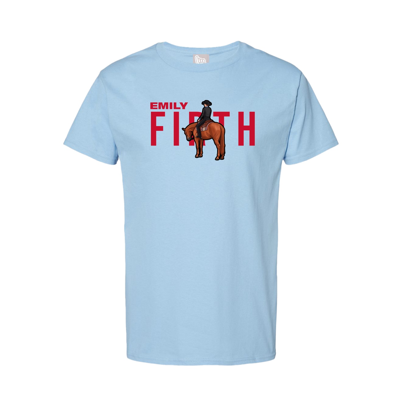 Youth Tee — Player Name in Light Blue