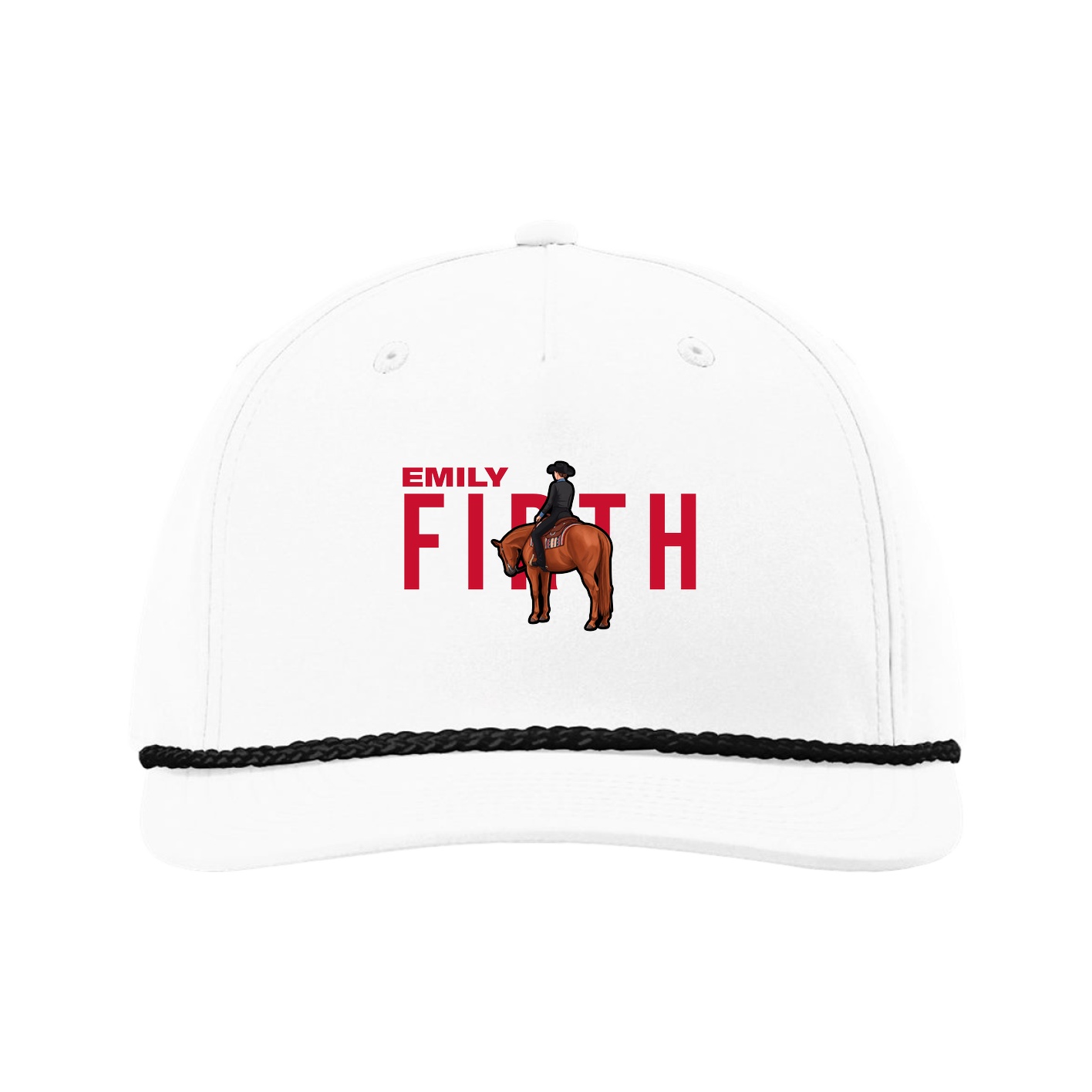 Five-Panel Classic Rope Cap — Player Name in White