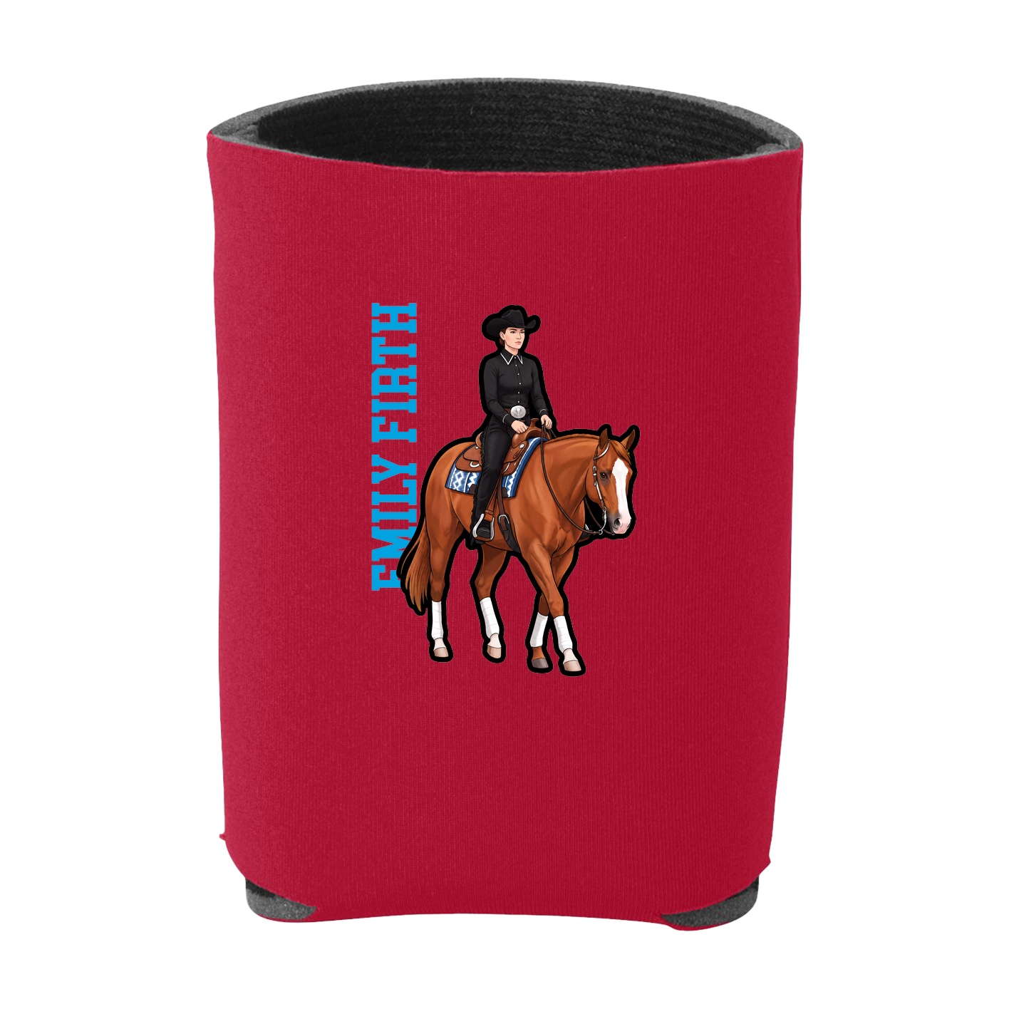 Can Holder — Name Vertical in Red