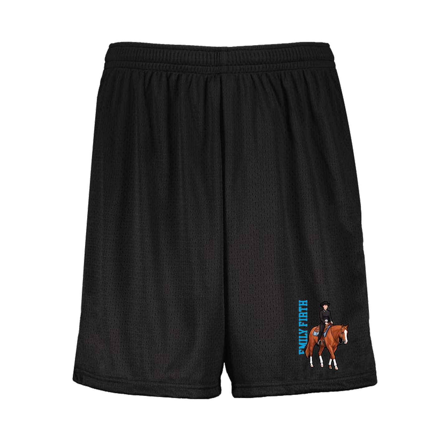 Shorts — Name Vertical in Black