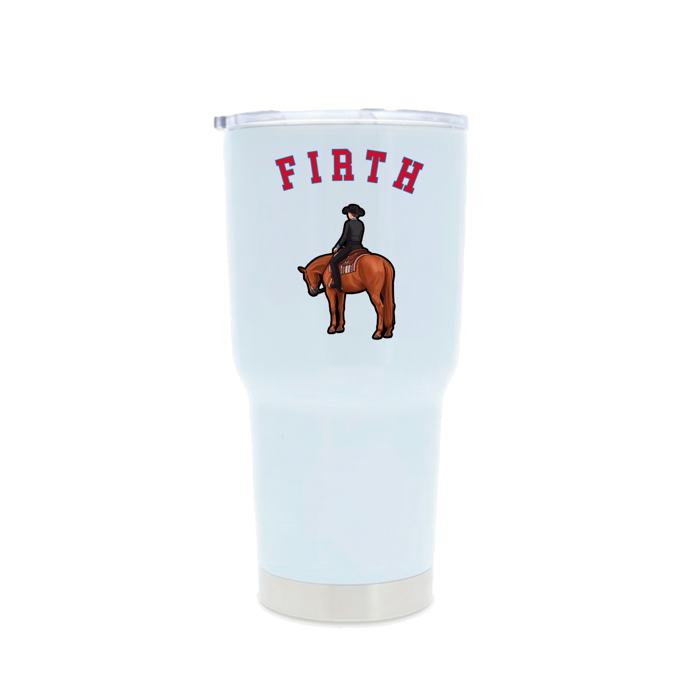 30oz Stainless Steel Tumbler — Shirsey Arch in White