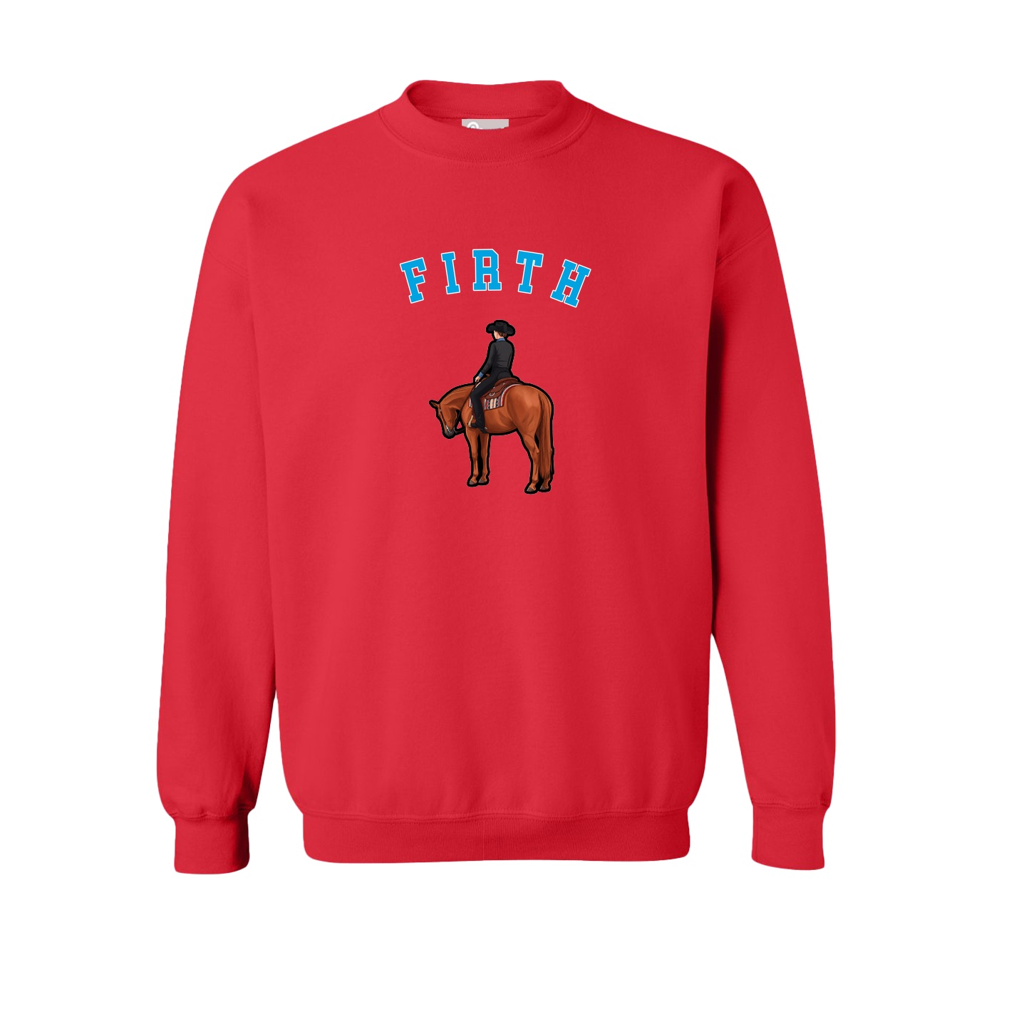 Fleece Crew — Shirsey Arch in Red