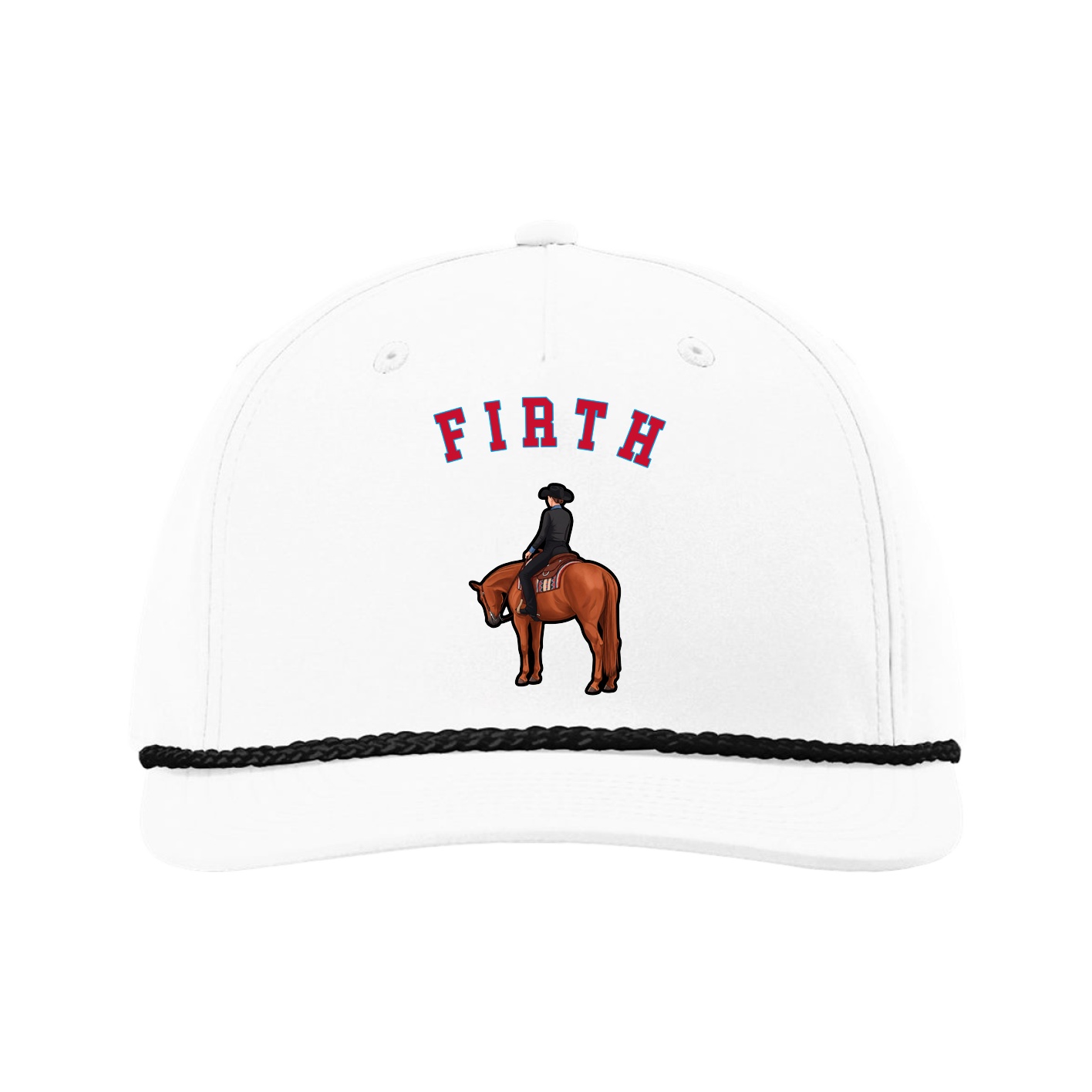 Five-Panel Classic Rope Cap — Shirsey Arch in White