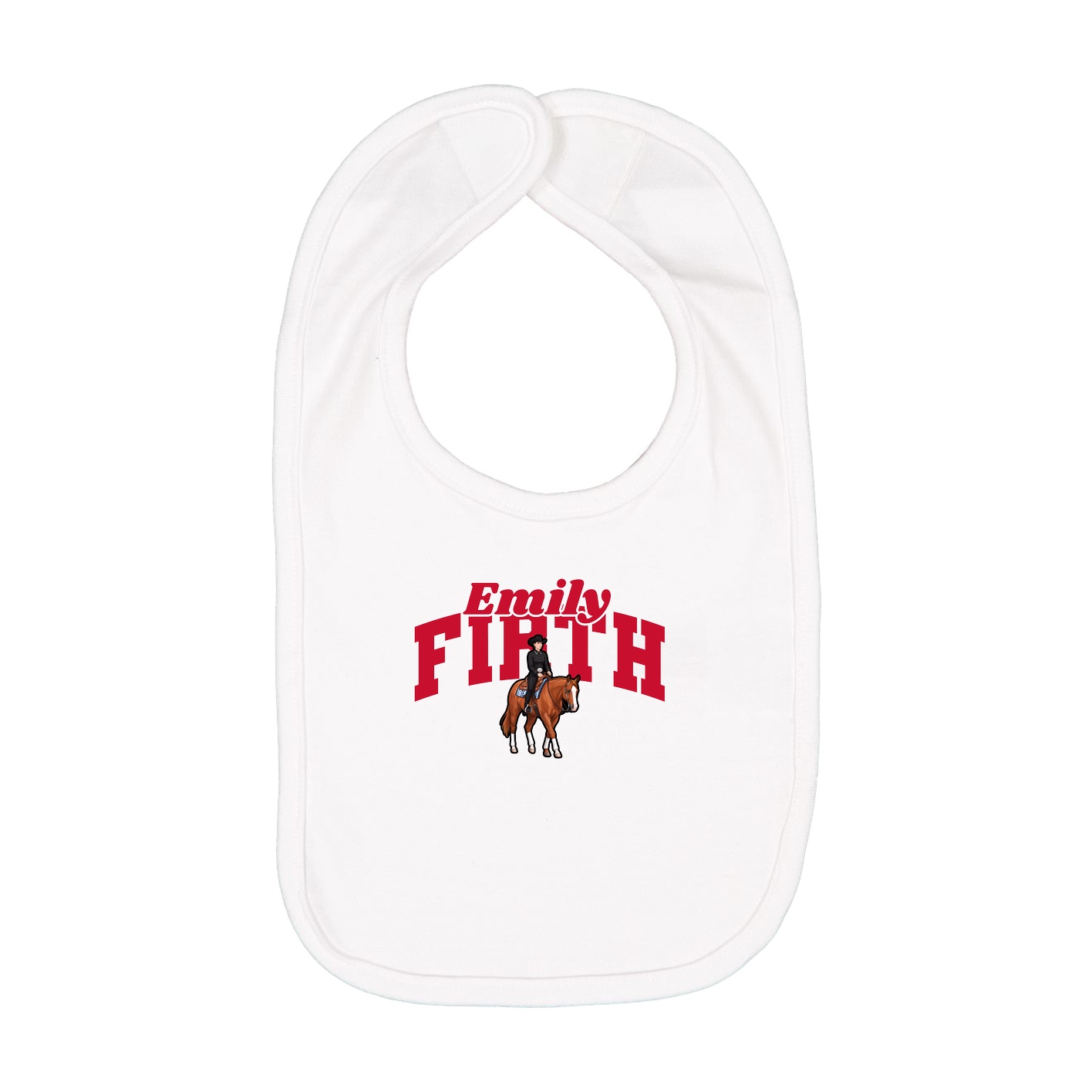 Infant Bib — Signature Arch in White