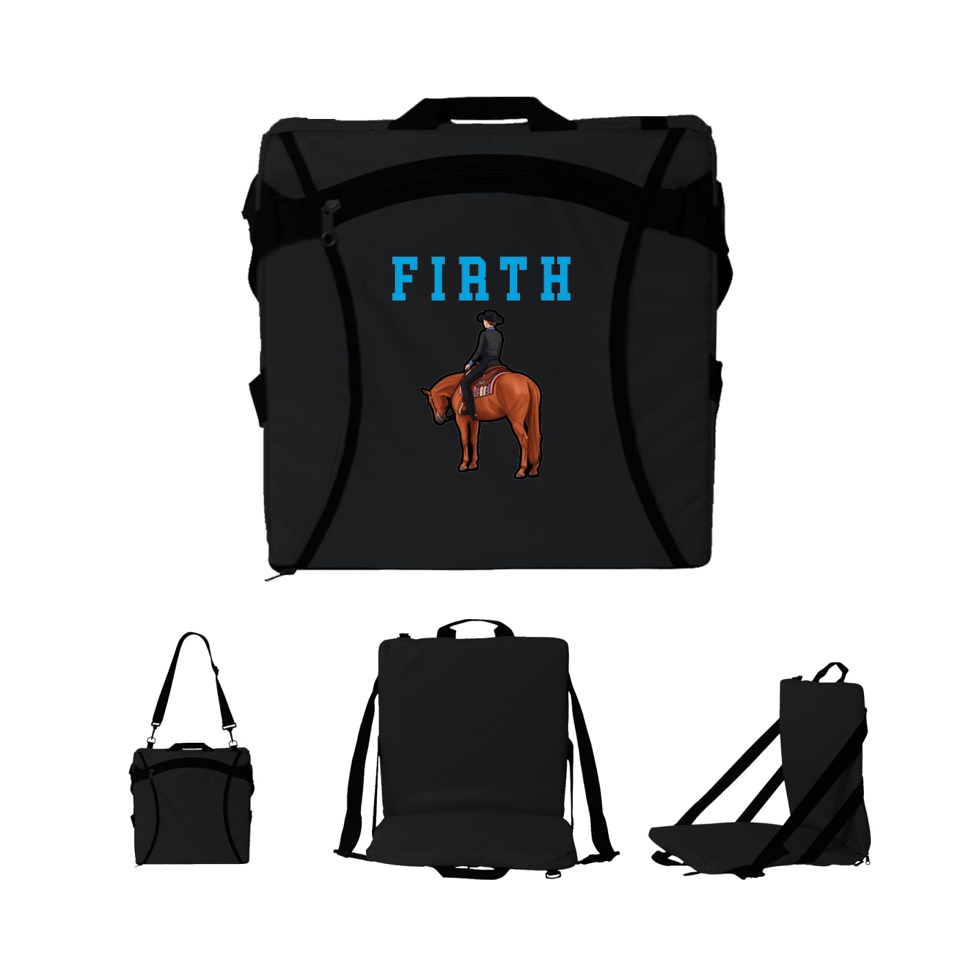 Folding Stadium Seat — Shirsey in Black