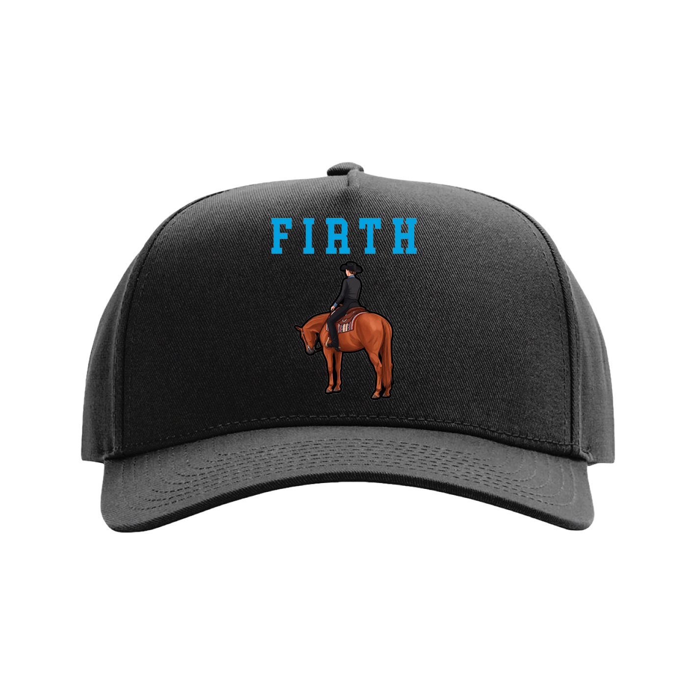 Full Fabric Five-Panel Champ Cap — Shirsey in Black