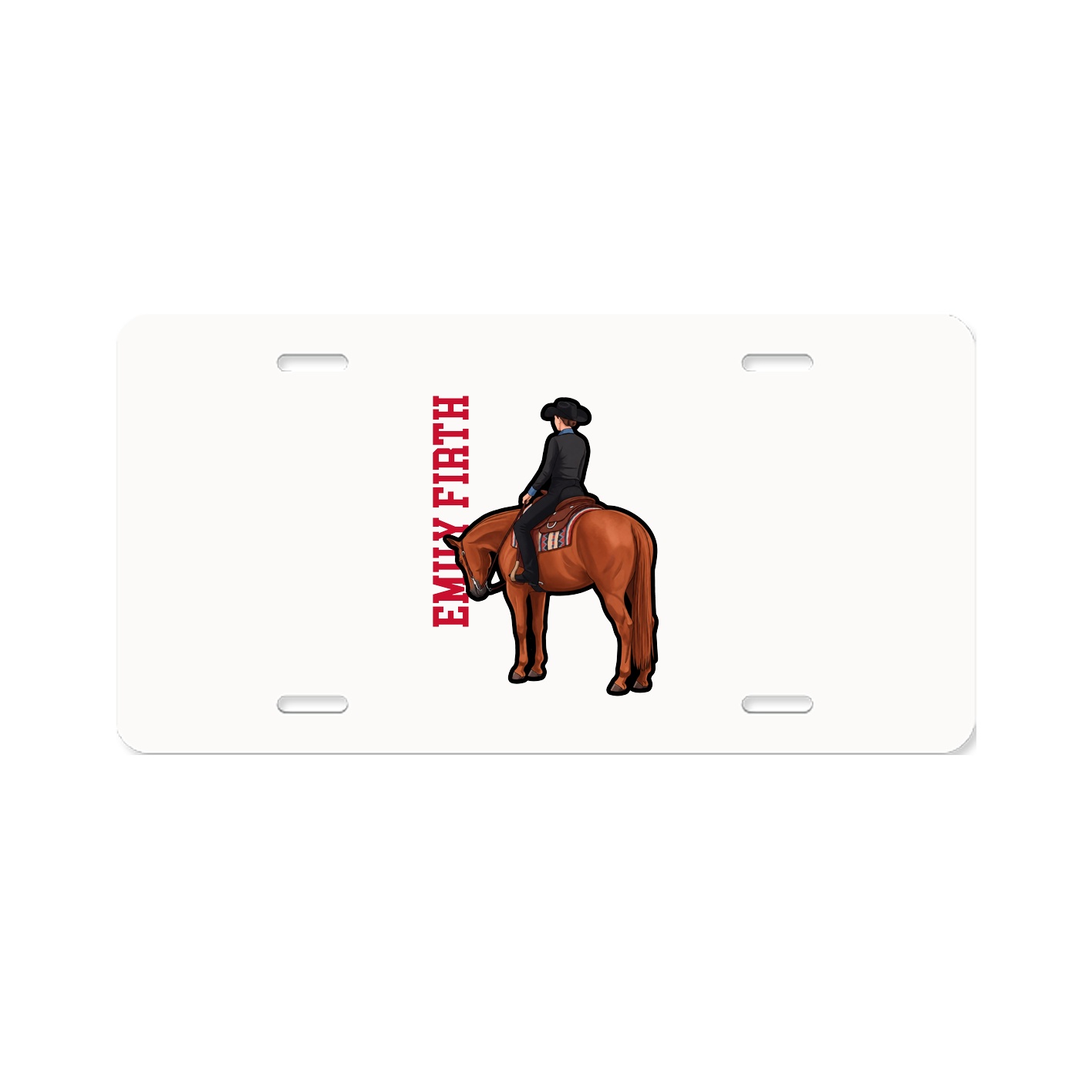 License Plate — Name Vertical in Classic