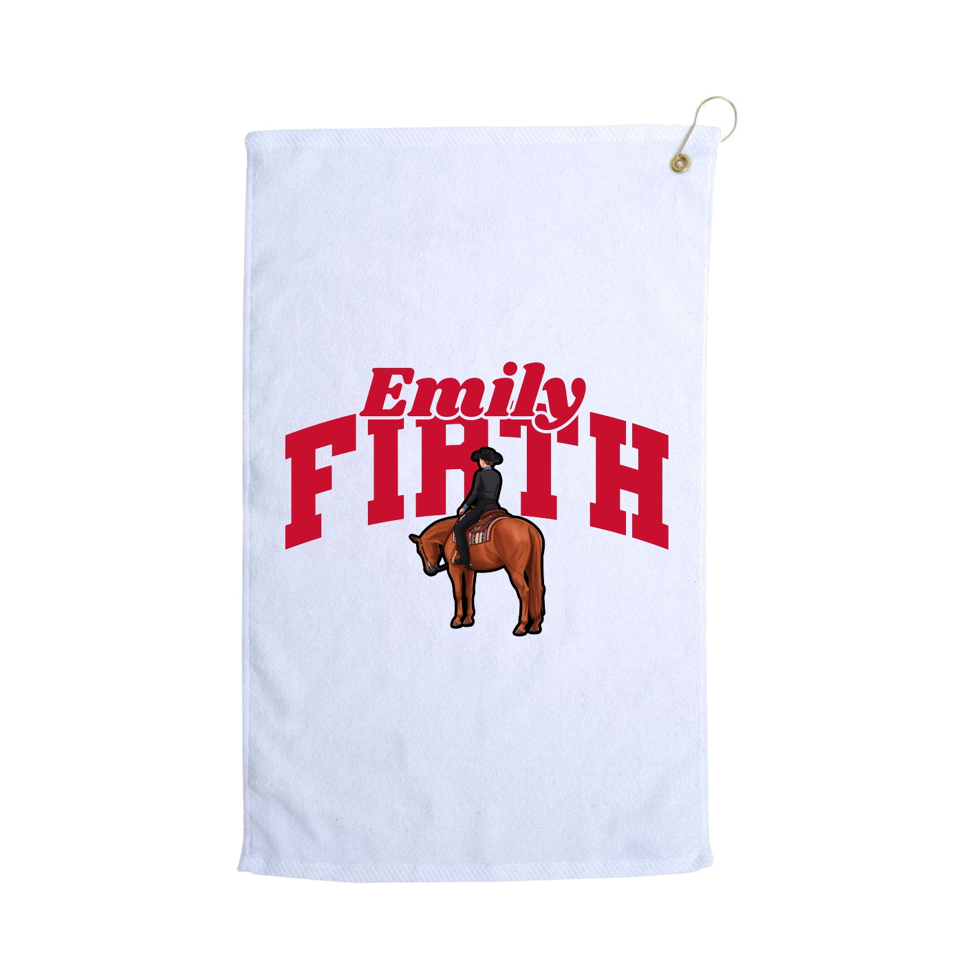 Golf Towel — Signature Arch in White