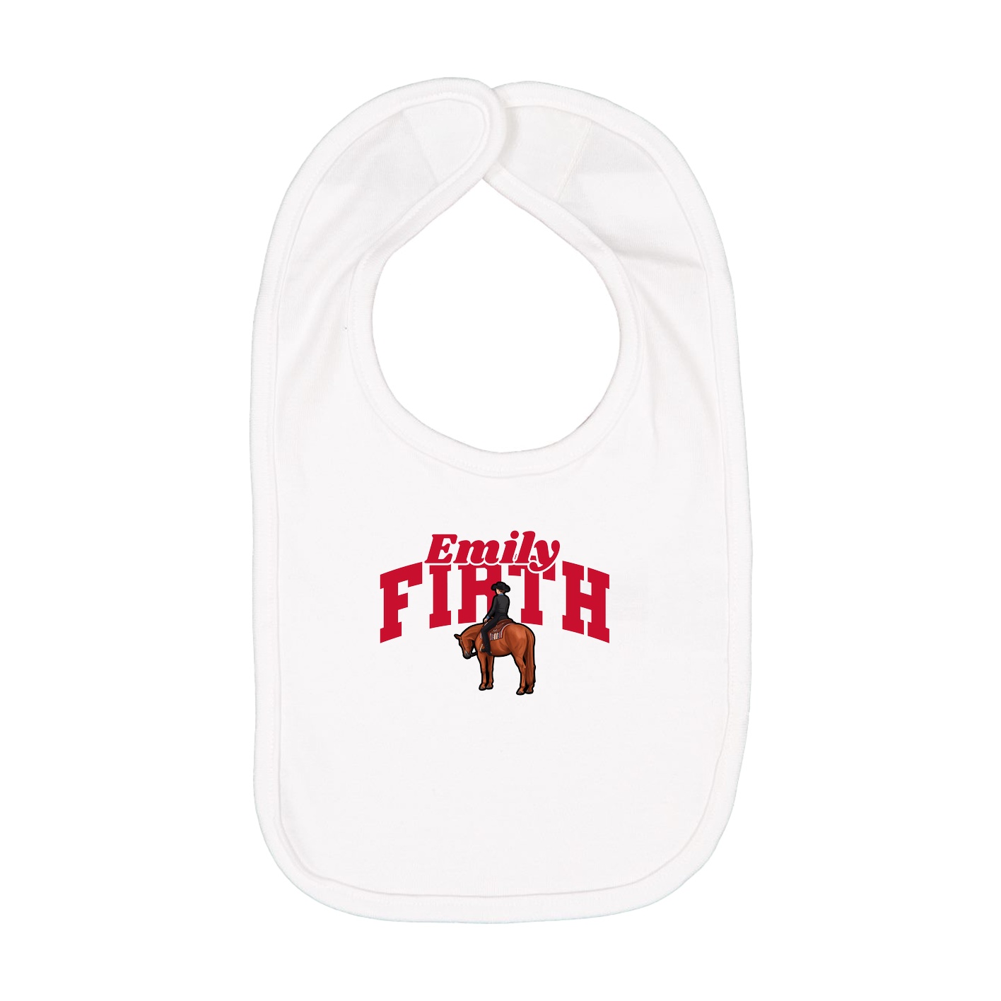 Infant Bib — Signature Arch in White