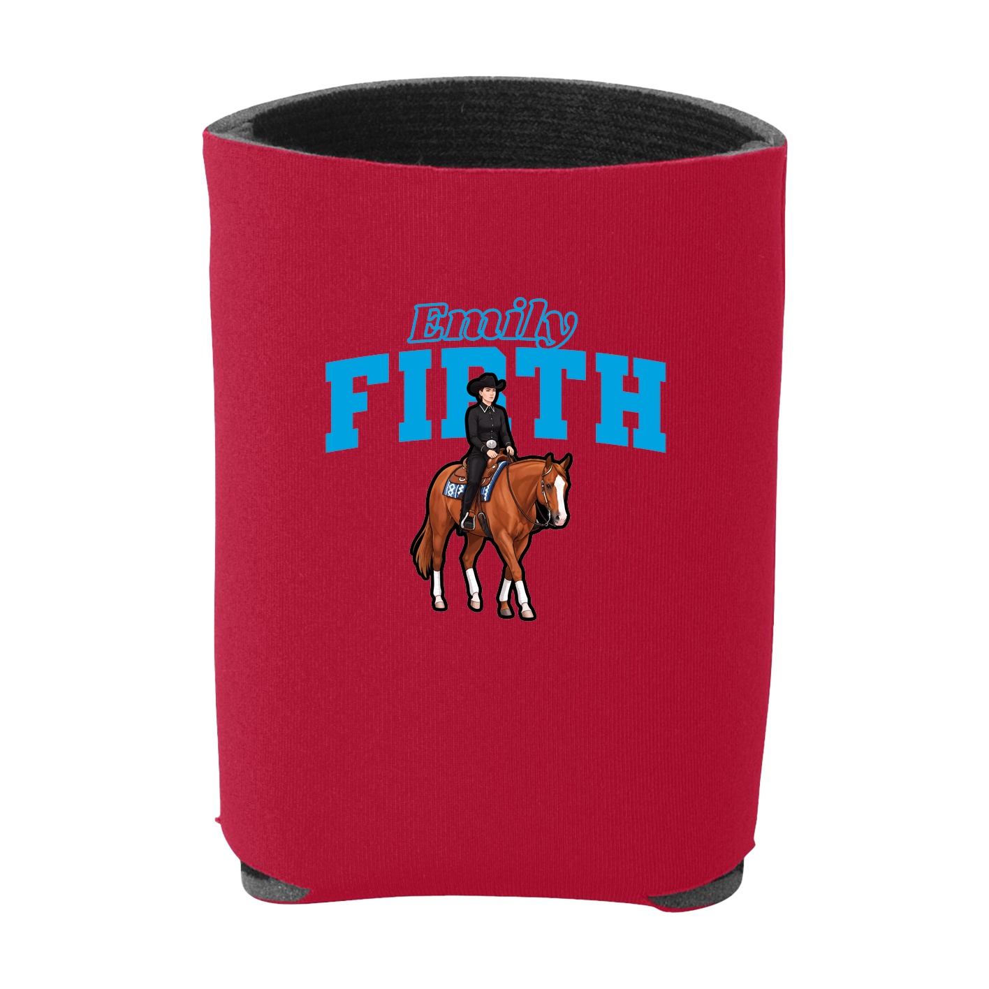 Can Holder — Name Arch in Red