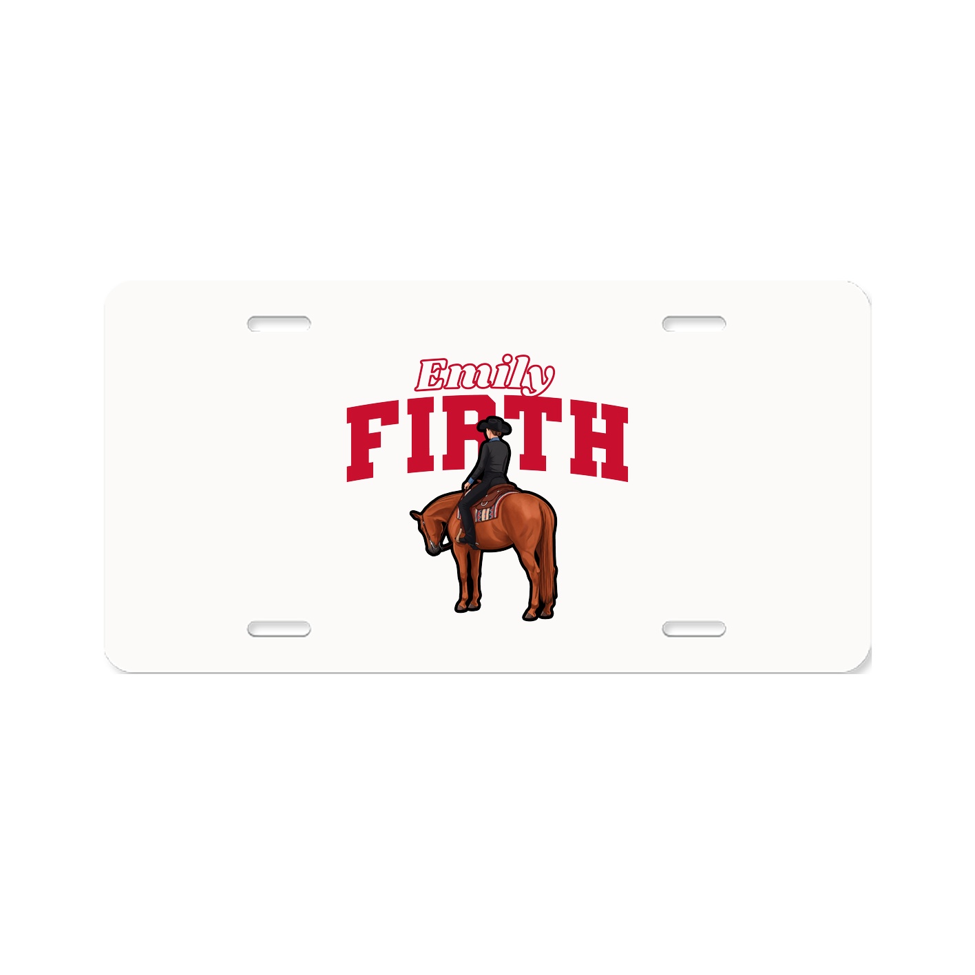 License Plate — Name Arch in Classic