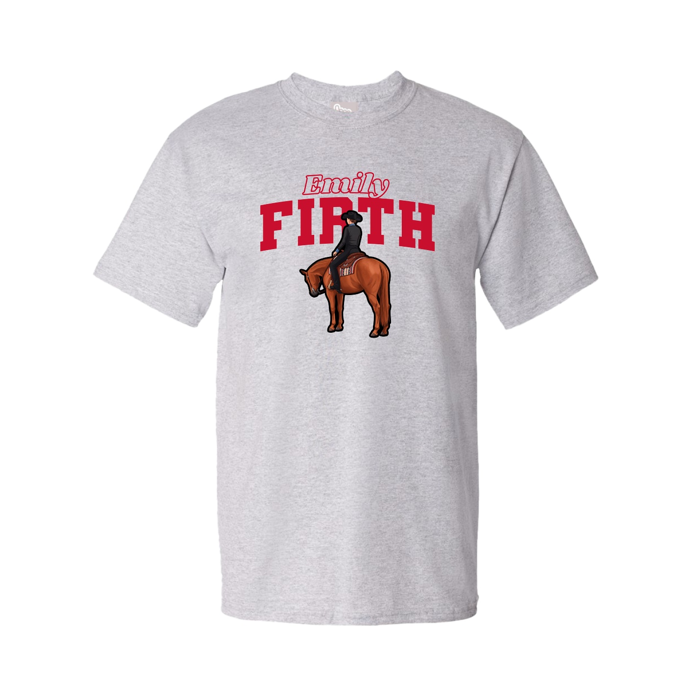 Tee — Name Arch in Grey