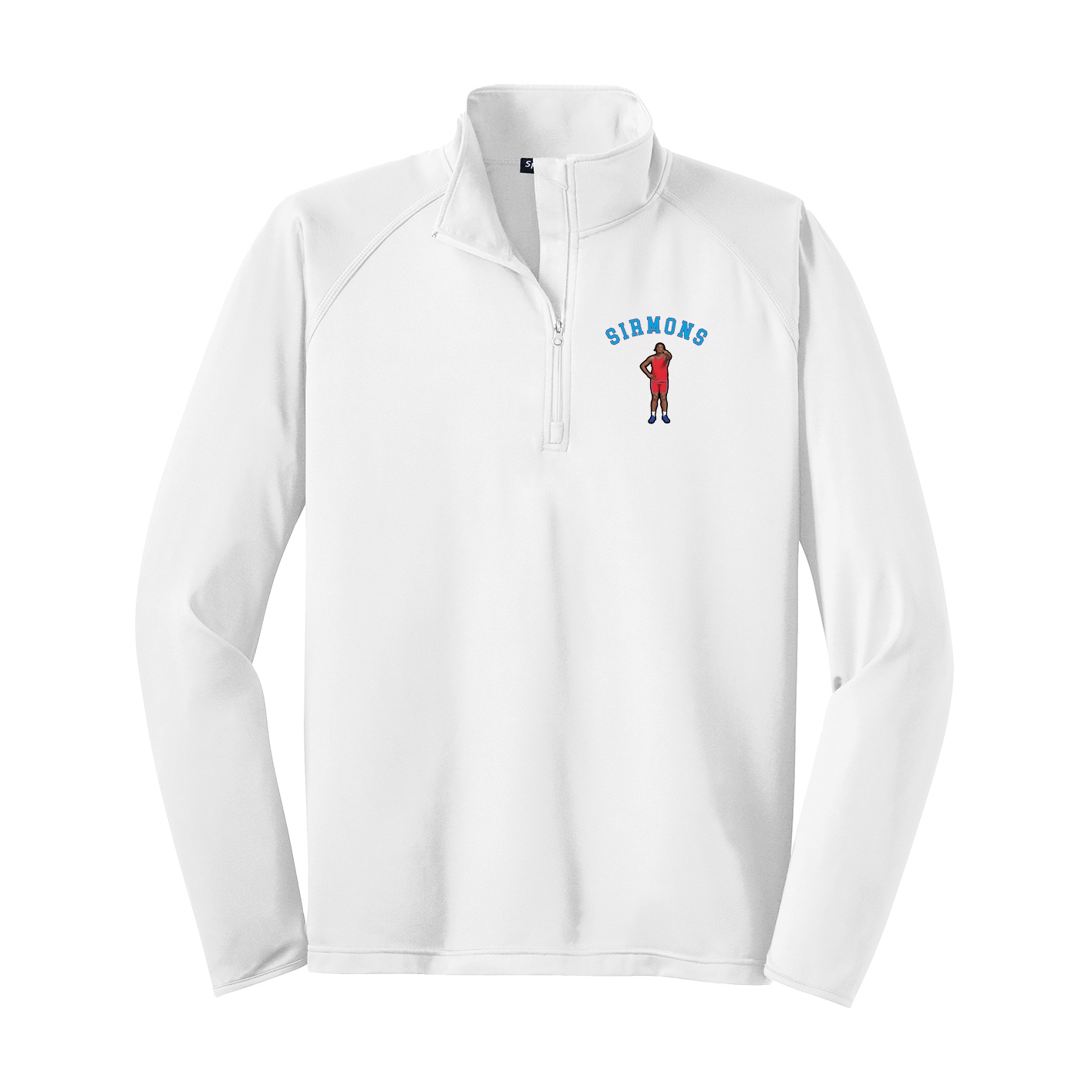 Q-Zip Pullover — Shirsey Arch in White