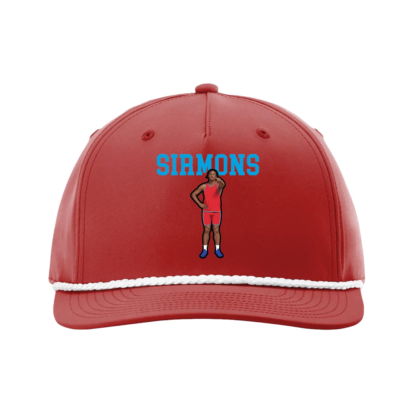 Five-Panel Classic Rope Cap — Shirsey in Red