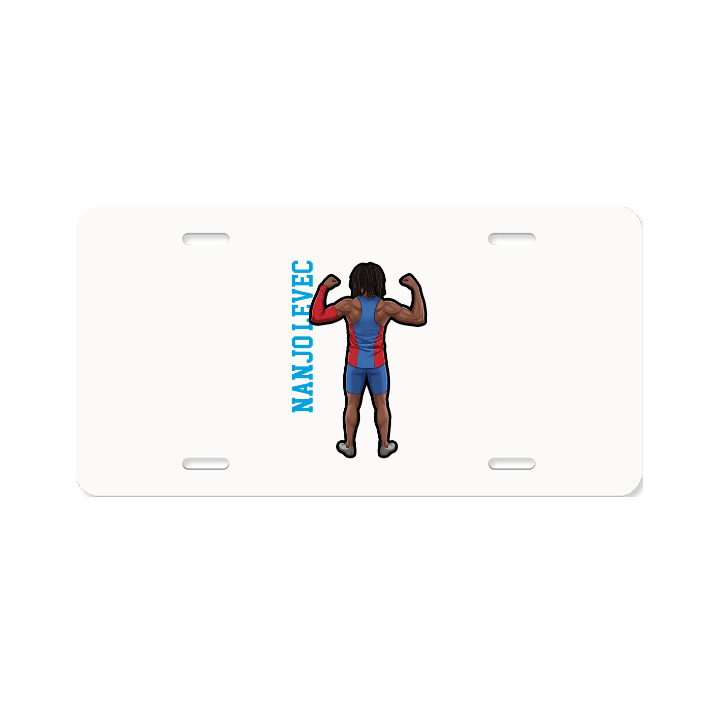 License Plate — Name Vertical in Classic