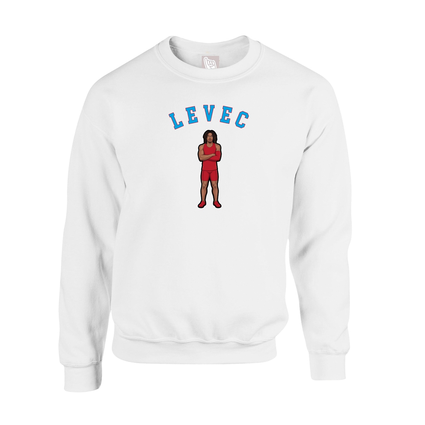 Fleece Crew — Shirsey Arch in White