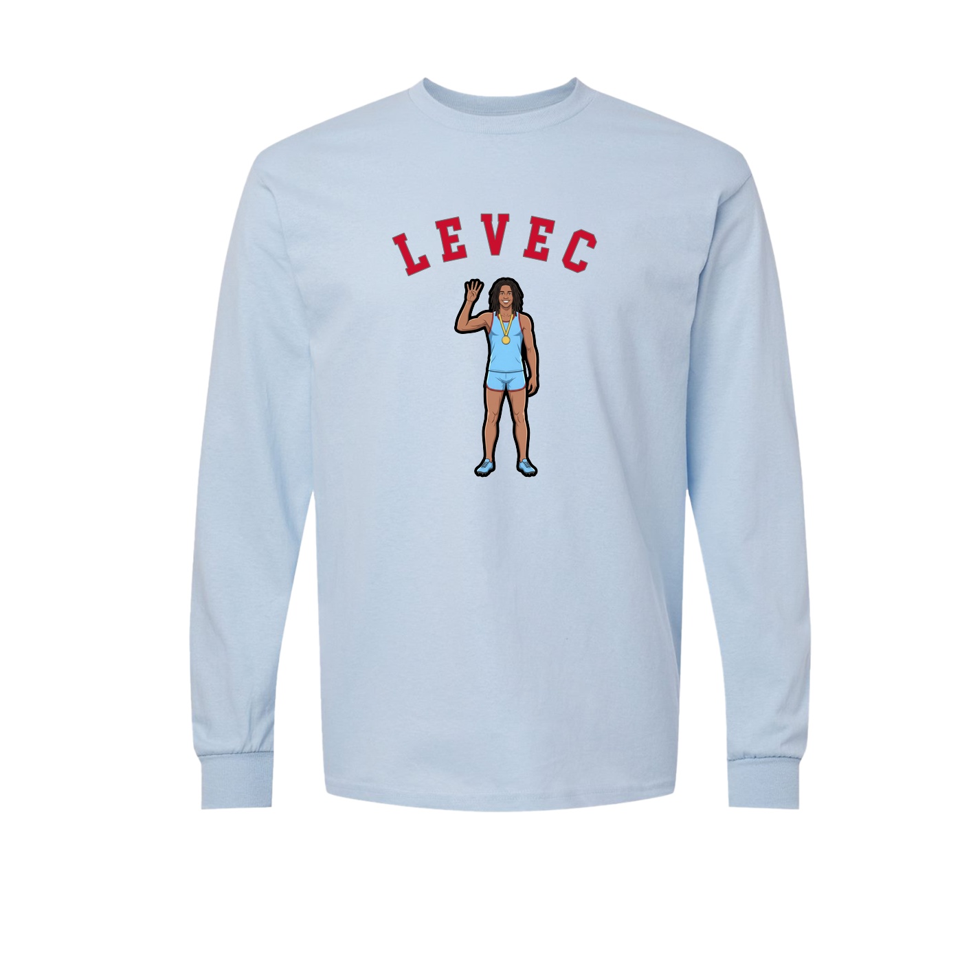 Long Sleeve Tee — Shirsey Arch in Light Blue