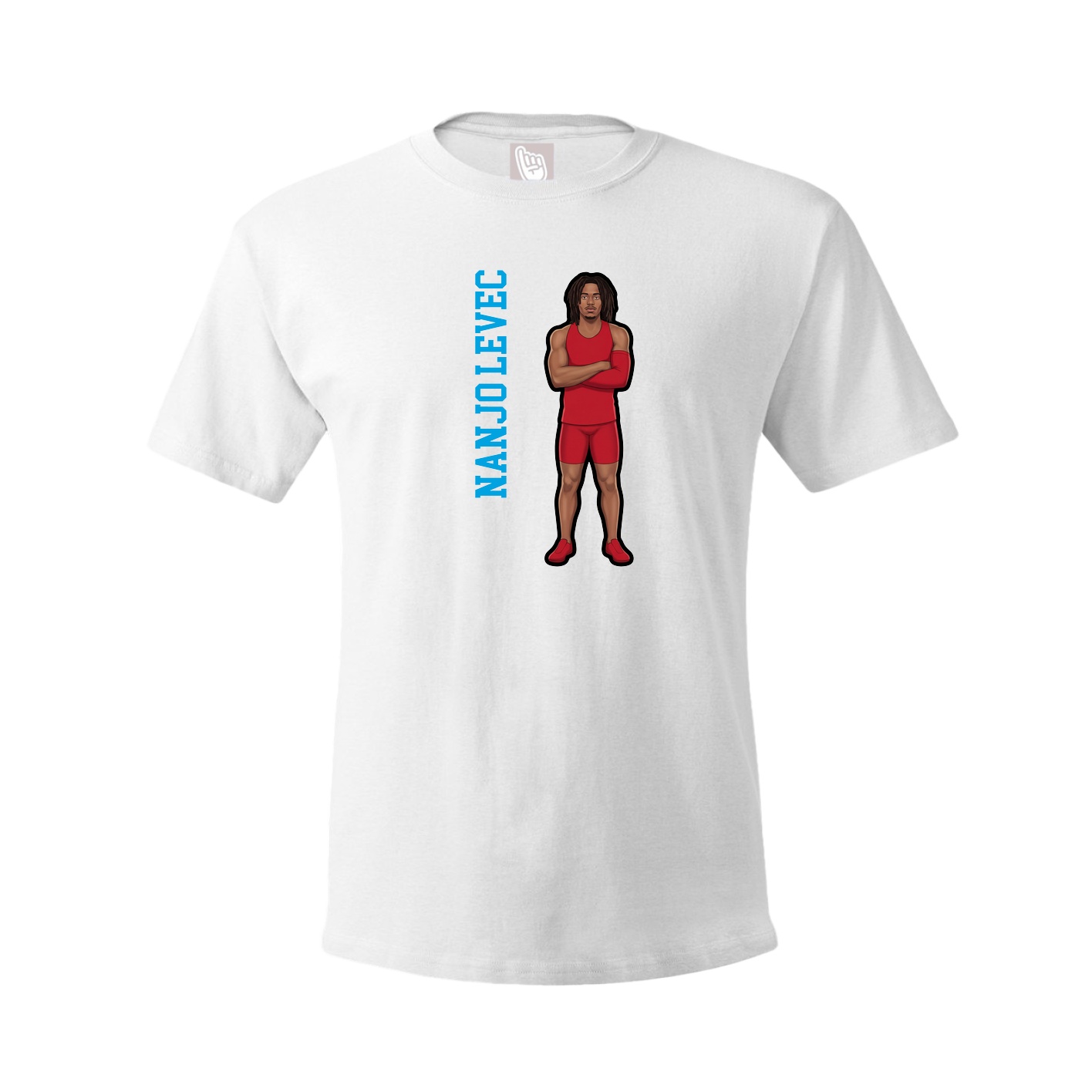Tee — Name Vertical in White