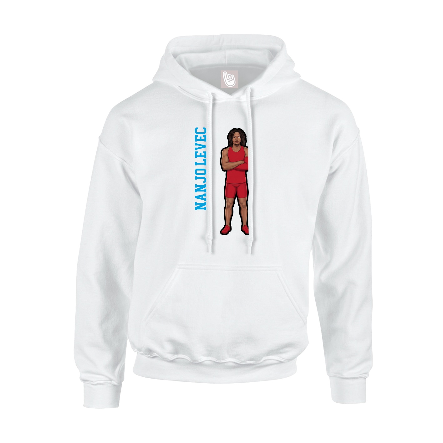 Youth Hoodie — Name Vertical in White