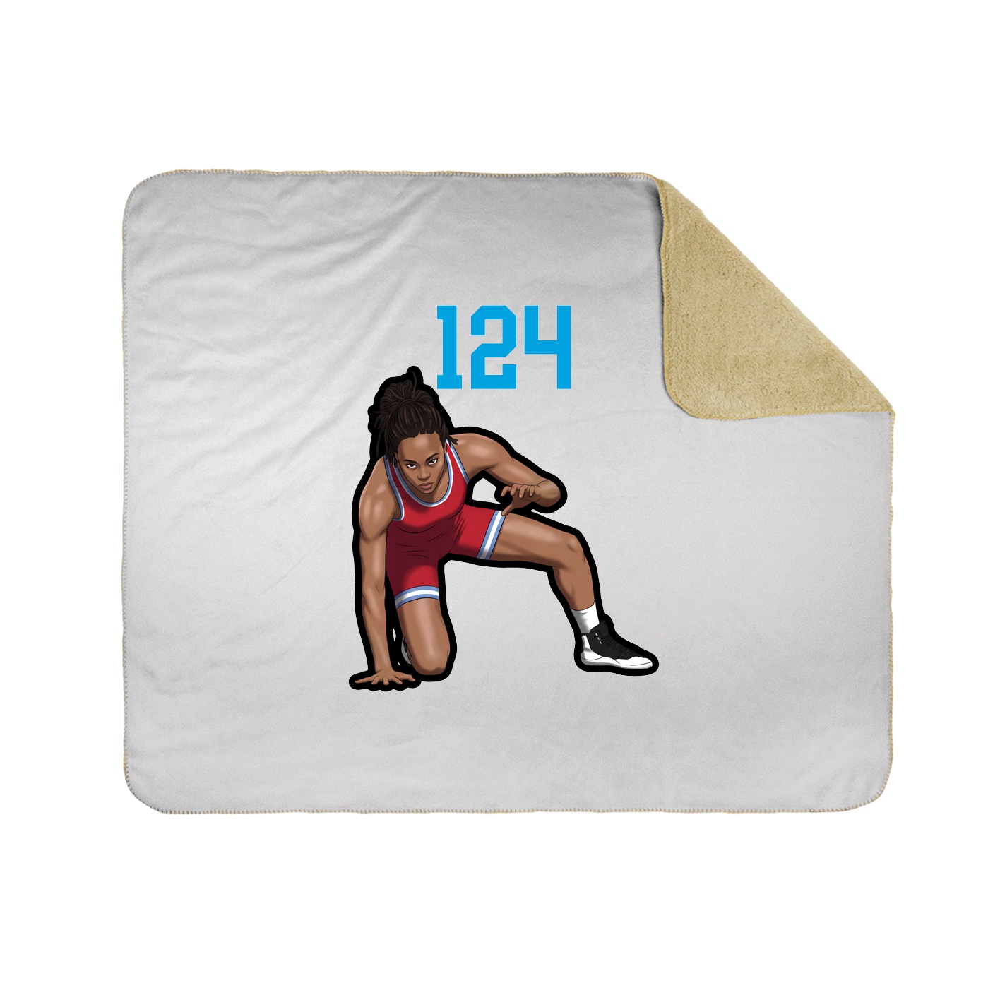 Throw Blanket — Number Top in White
