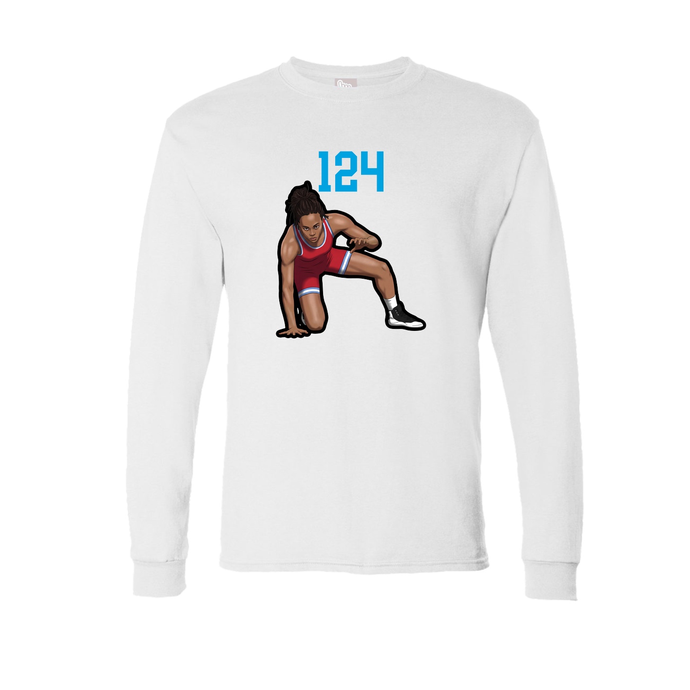 Long Sleeve Tee — Number Top in White