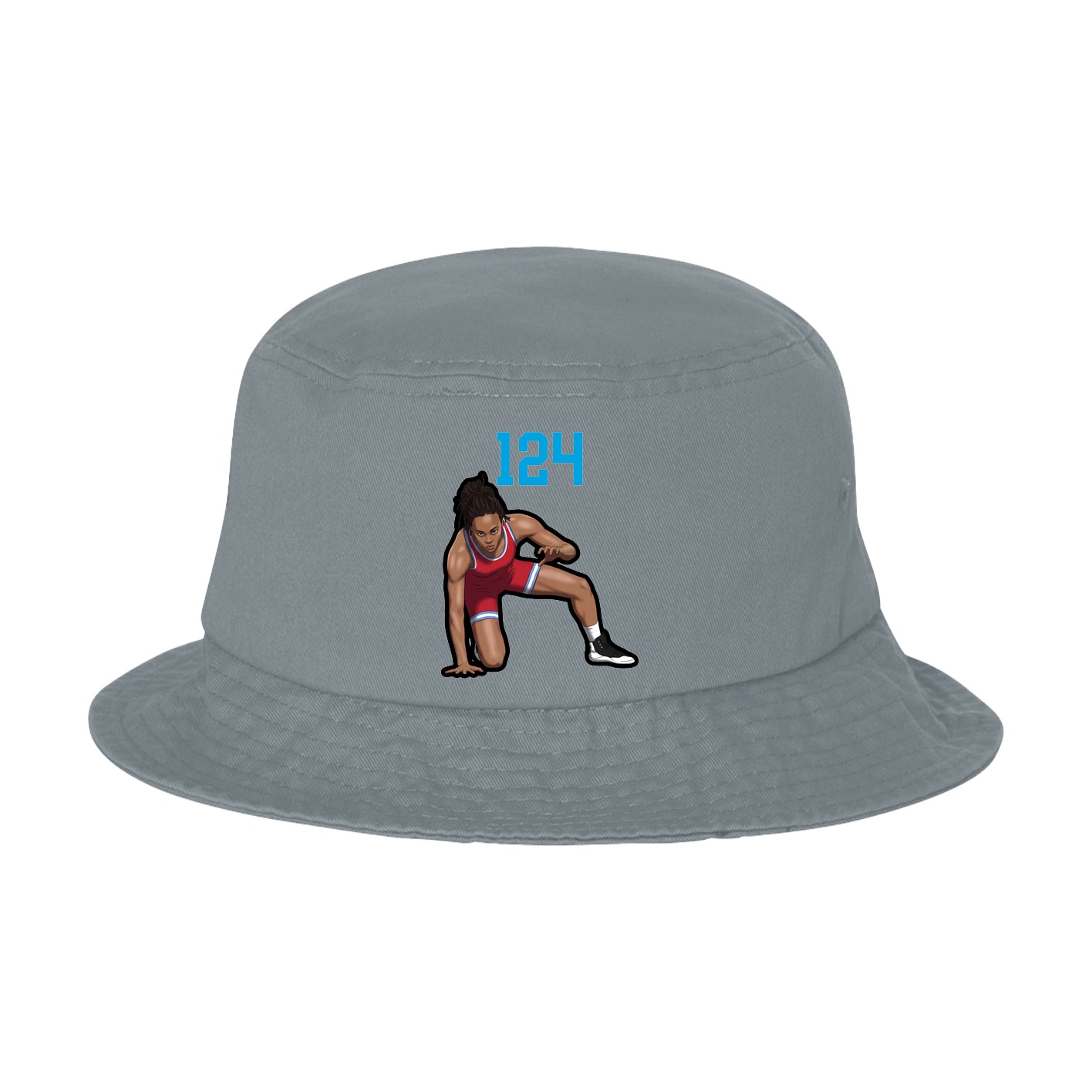 Bucket Cap — Number Top in Grey