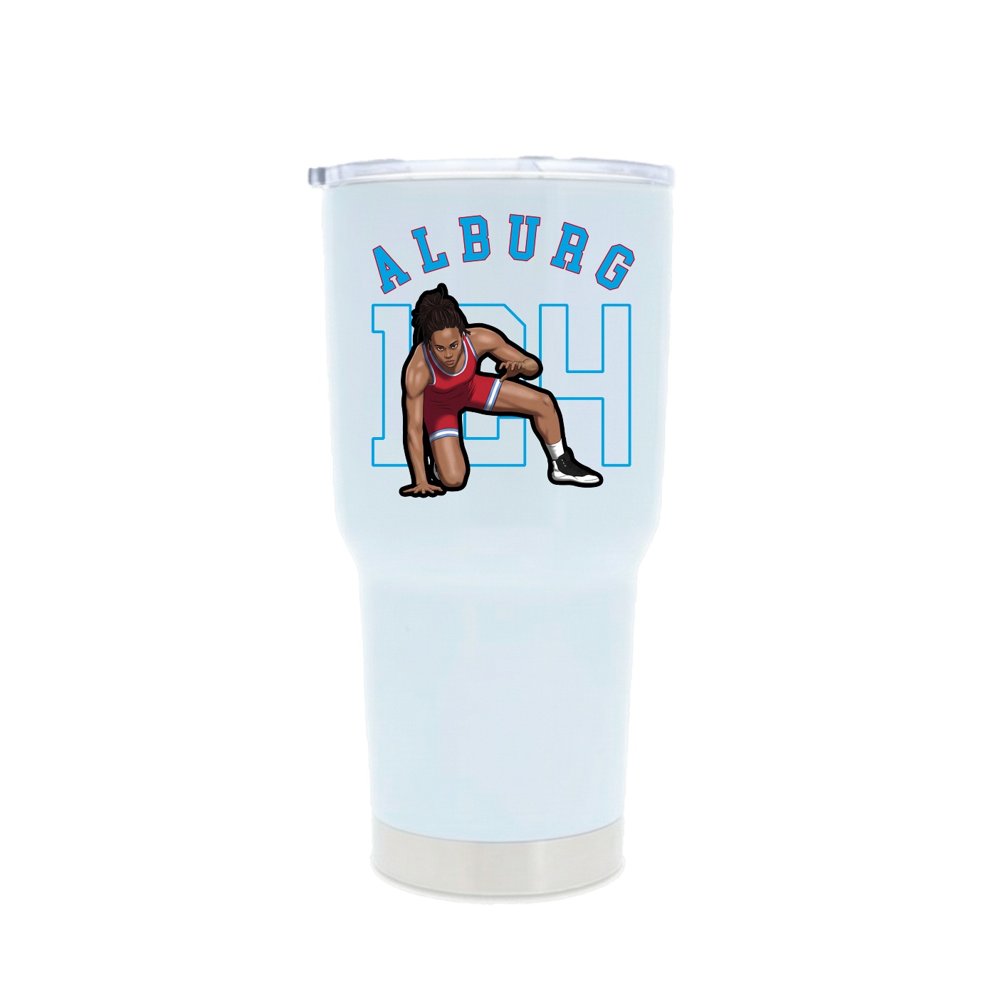 30oz Stainless Steel Tumbler — Shirsey Arch in White