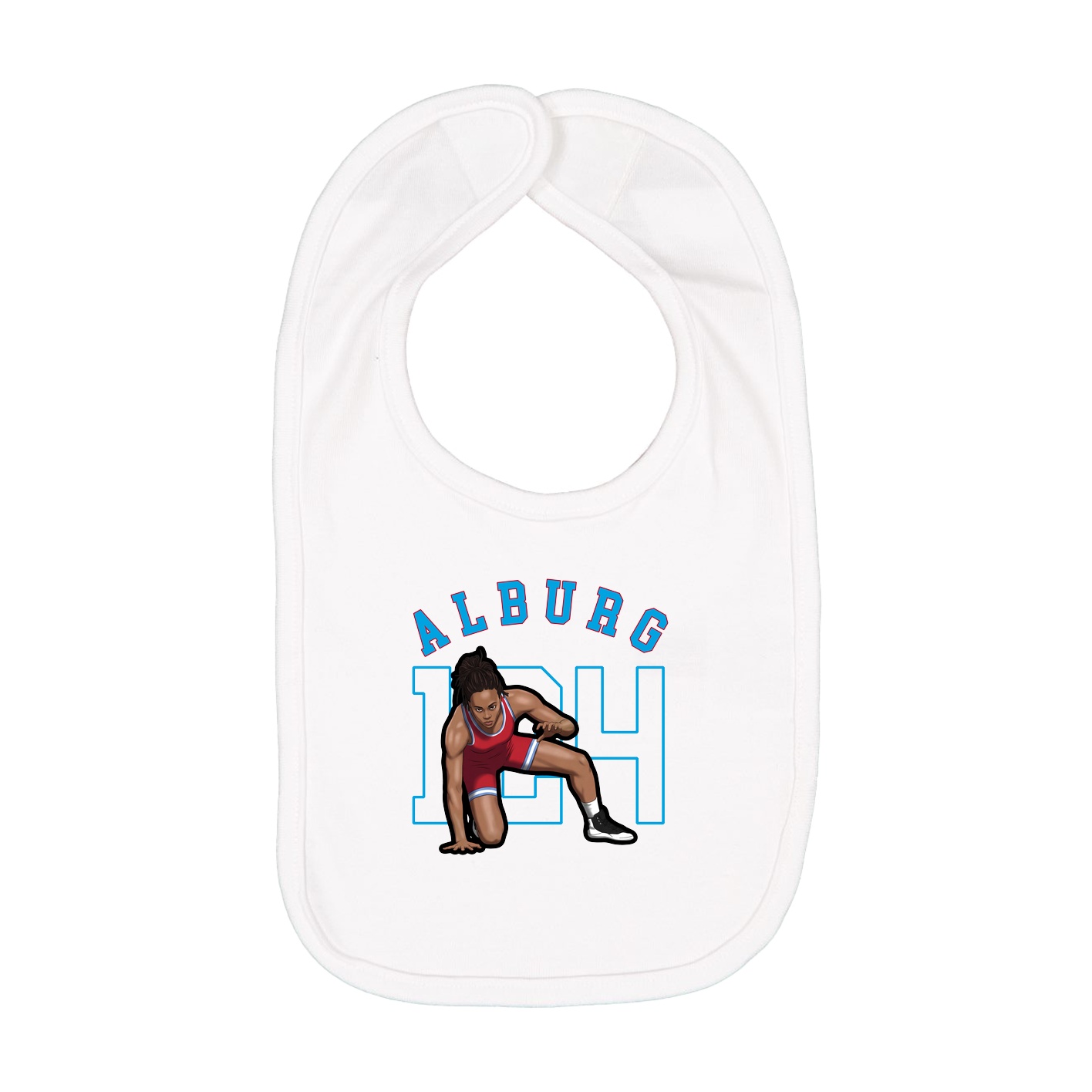 Infant Bib — Shirsey Arch in White