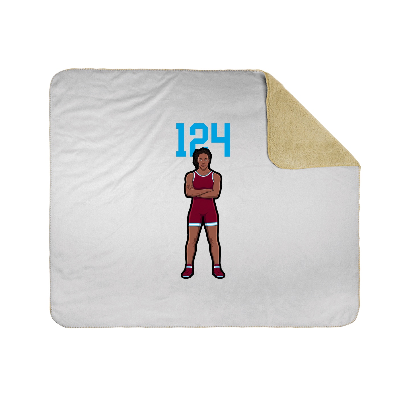 Throw Blanket — Number Top in White