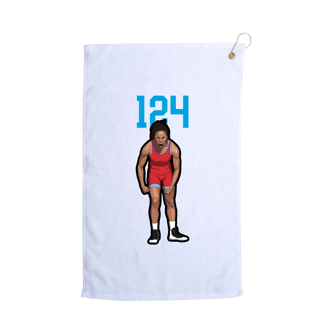 Golf Towel — Number Top in White