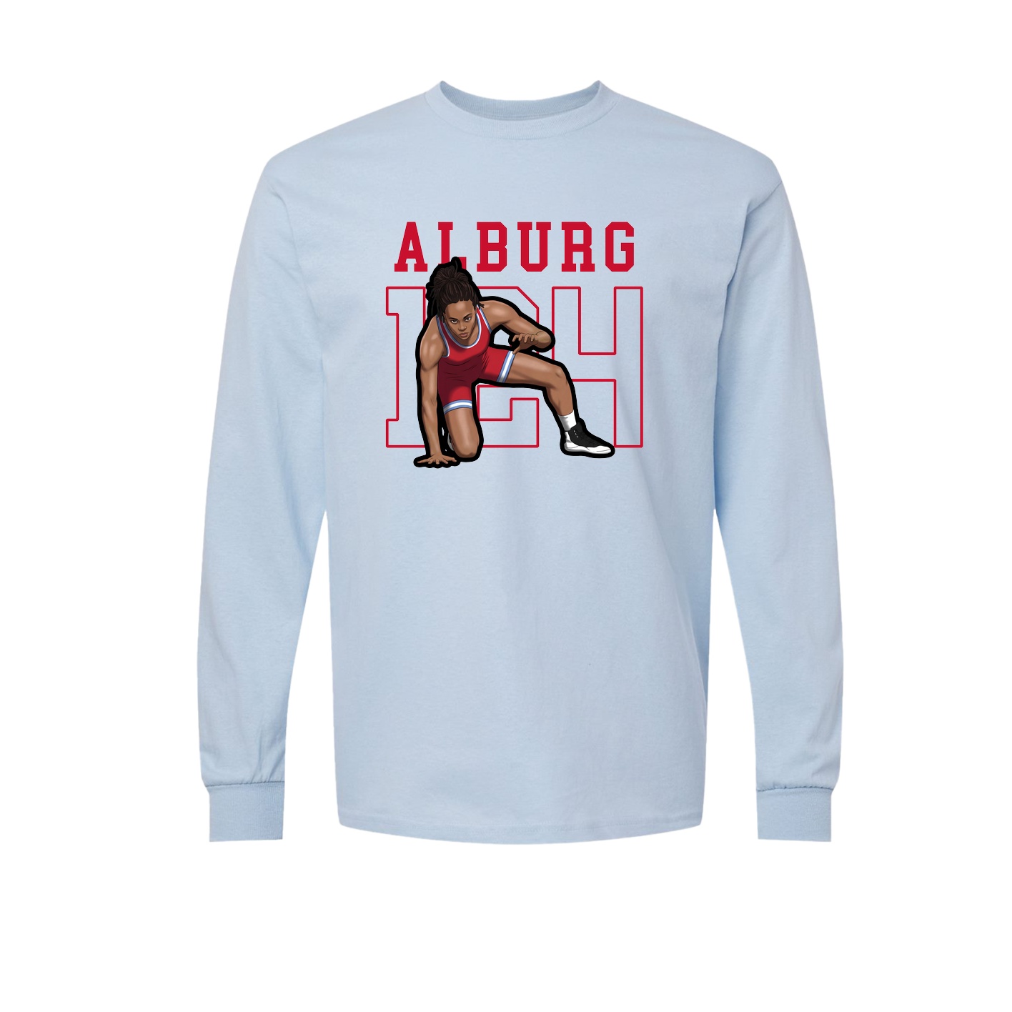 Long Sleeve Tee — Shirsey in Light Blue