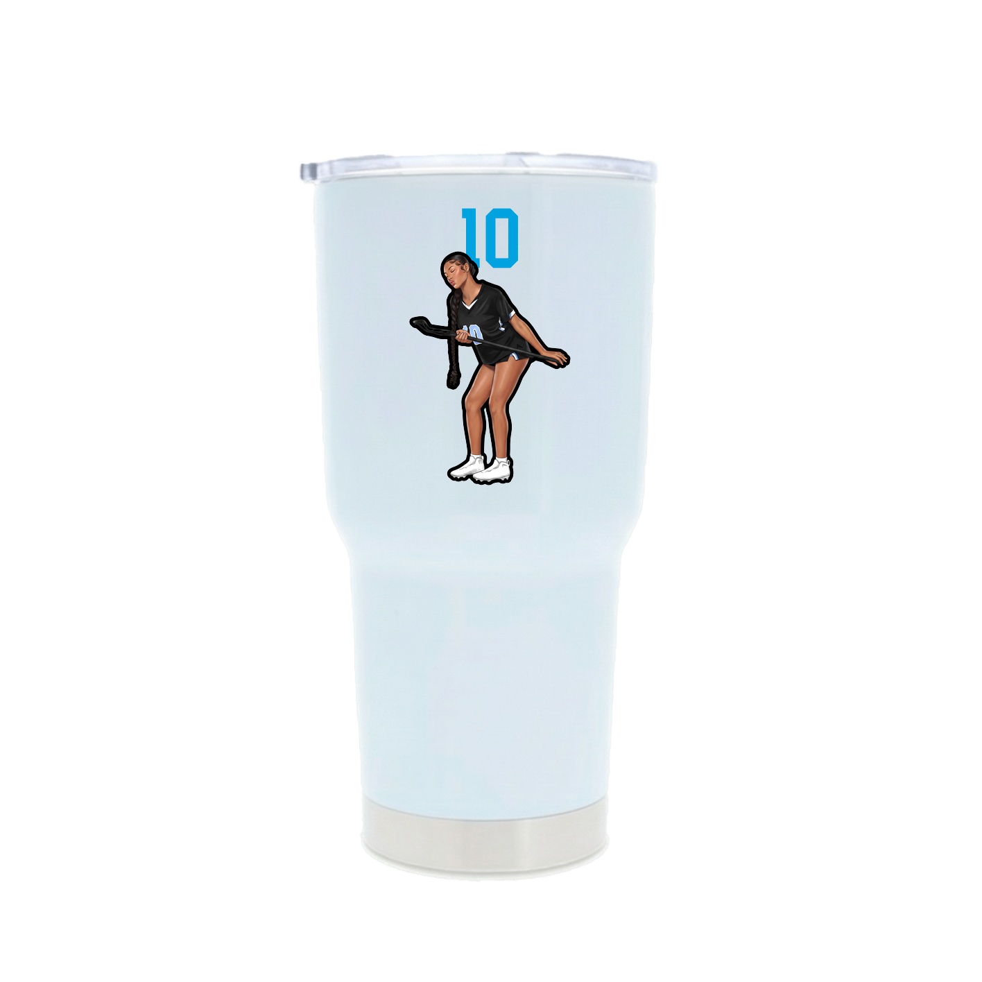 30oz Stainless Steel Tumbler — Number Top in White