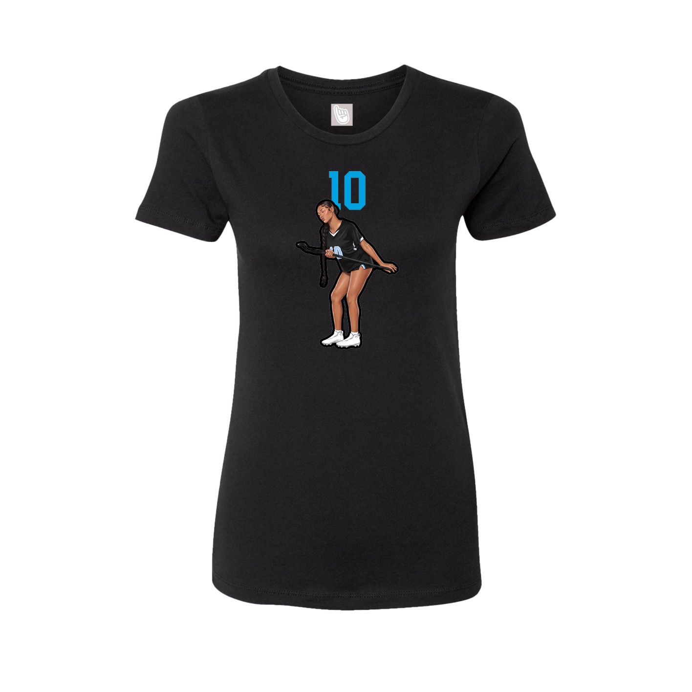 Womens Tee — Number Top in Black