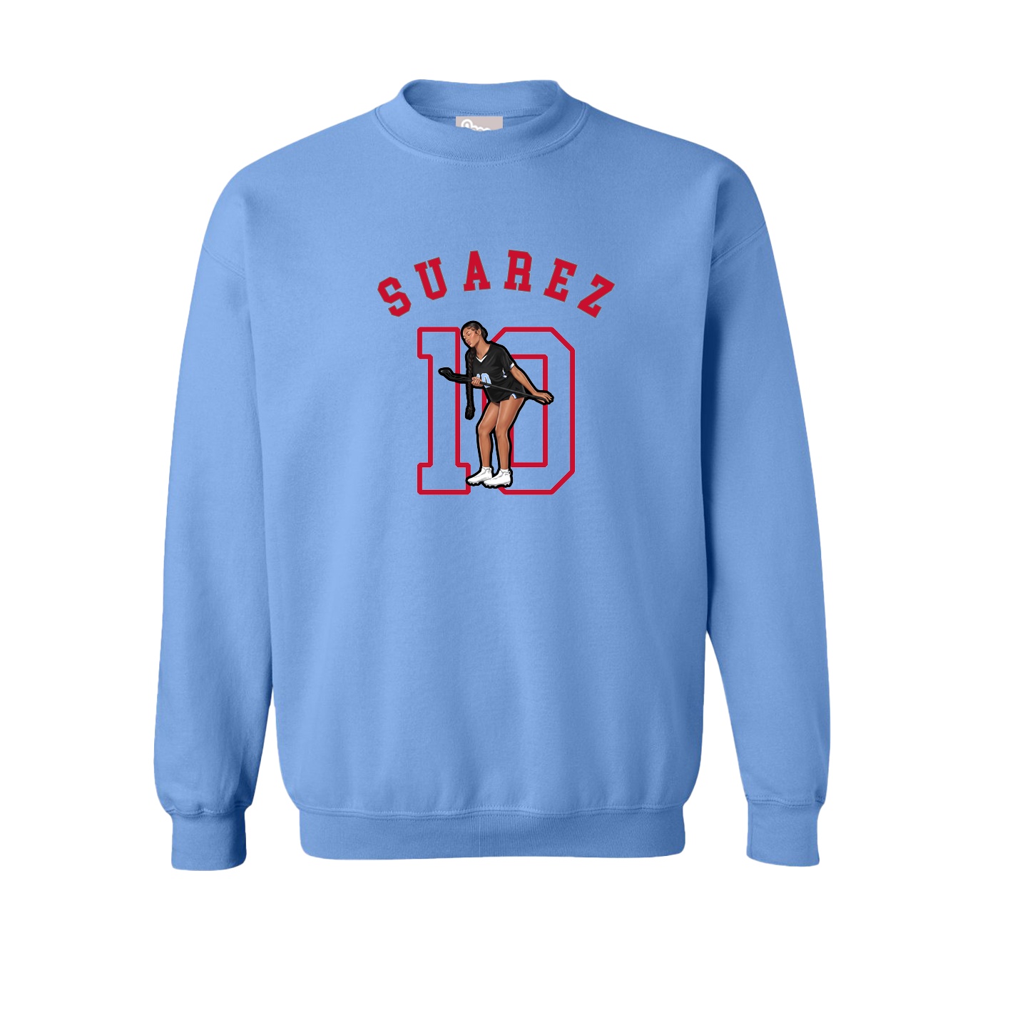 Fleece Crew — Shirsey Arch in Powder Blue