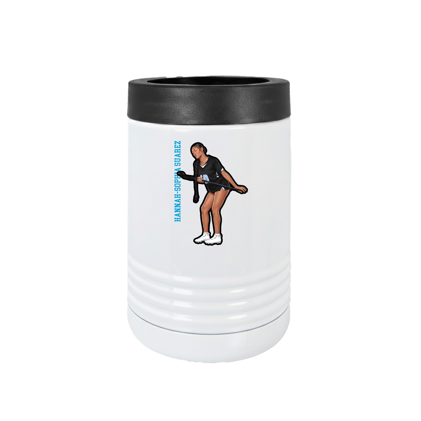 Beverage Holder — Name Vertical in White