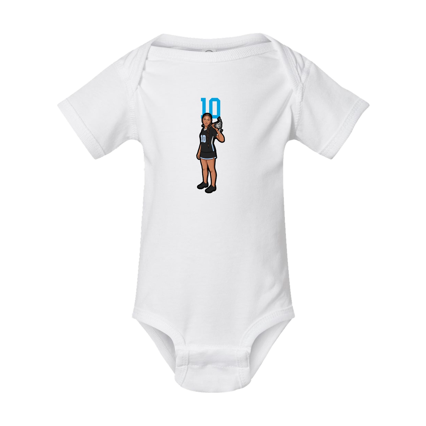 Baby Onesie — Number Top in White