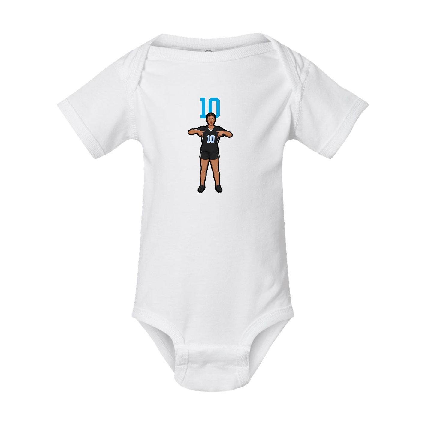 Baby Onesie — Number Top in White