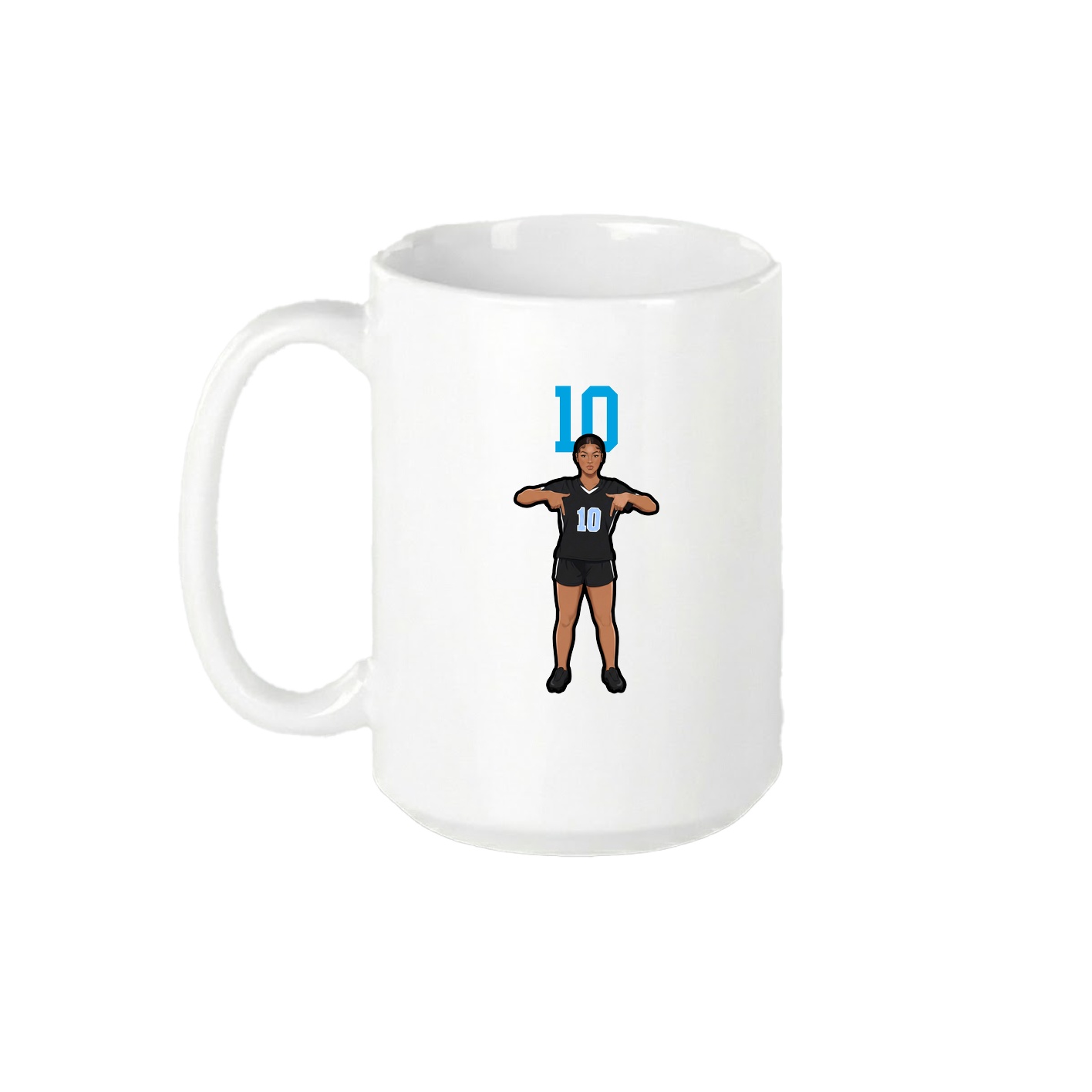 15oz Coffee Mug — Number Top in White