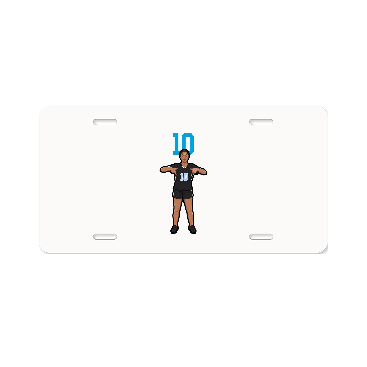License Plate — Number Top in Classic
